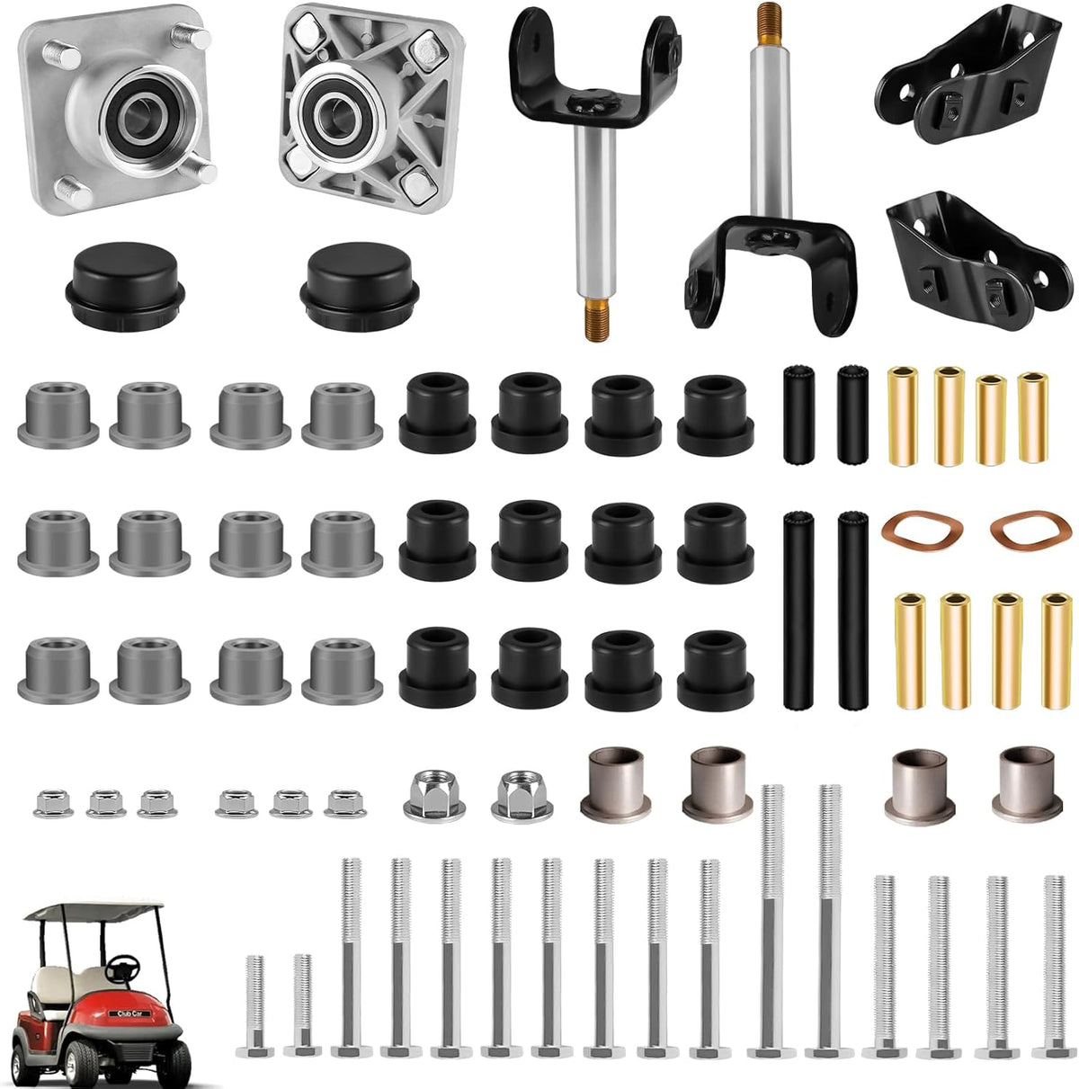 Golf Cart Front End Repair Deluxe Kit for Club Car Precedent 2004-Up Gas and Electric Models