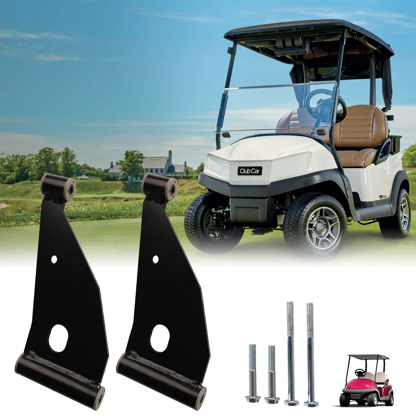 Control Arm Delta A-Plate for 2004+ Club Car Precedent & 2018-up Tempo Golf Carts 102287301/103388501 (Control A-Arm Kit) |Drive-up