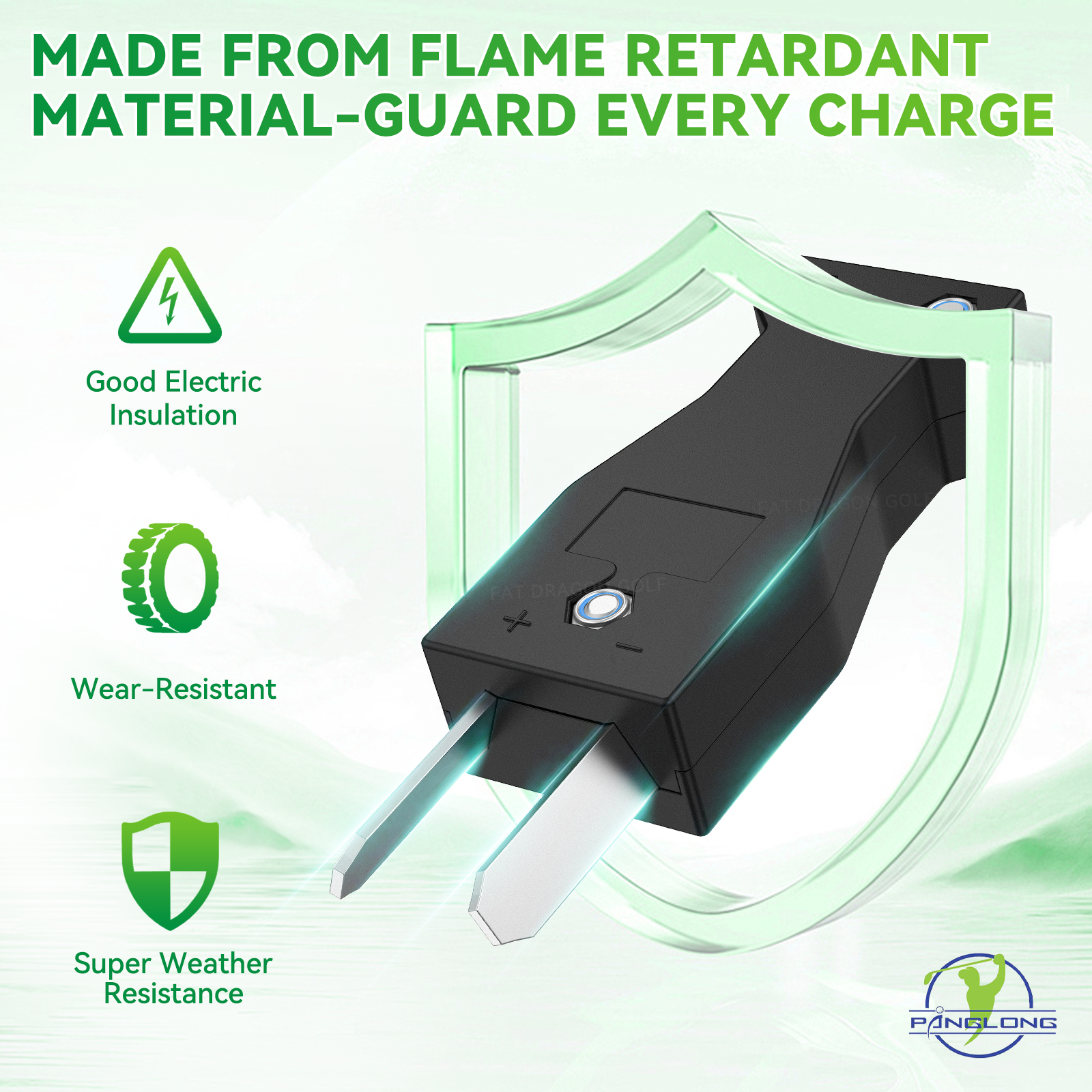 Golf Carts Crow Foot 2 Prong Charger Plug Suitable for Club Car and Yamaha(36 Volt) |Drive-up