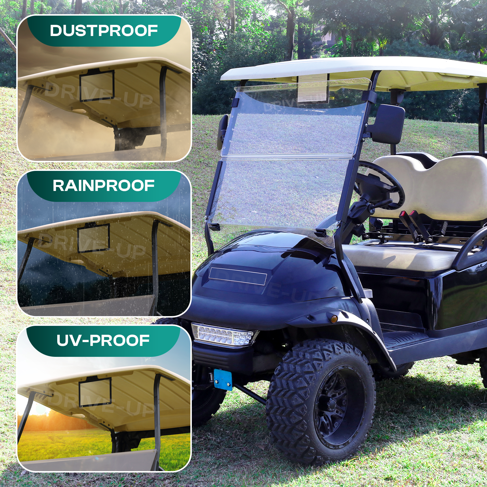 Golf Cart Black Deluxe Message Holder for Club Car | Drive-up