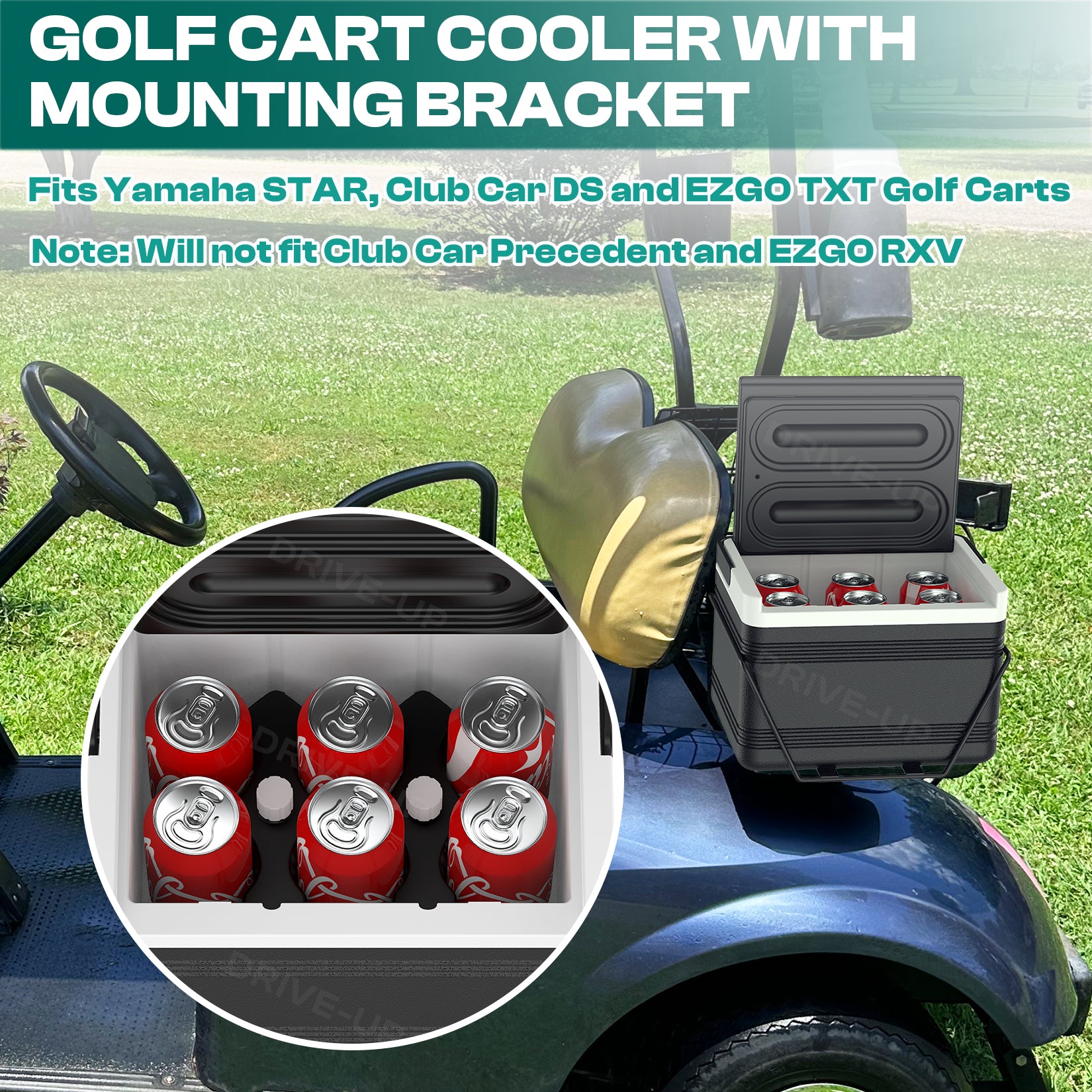 Golf Cart Cooler Fits EZGO TXT Club Car DS and Yamaha Star | Drive-up