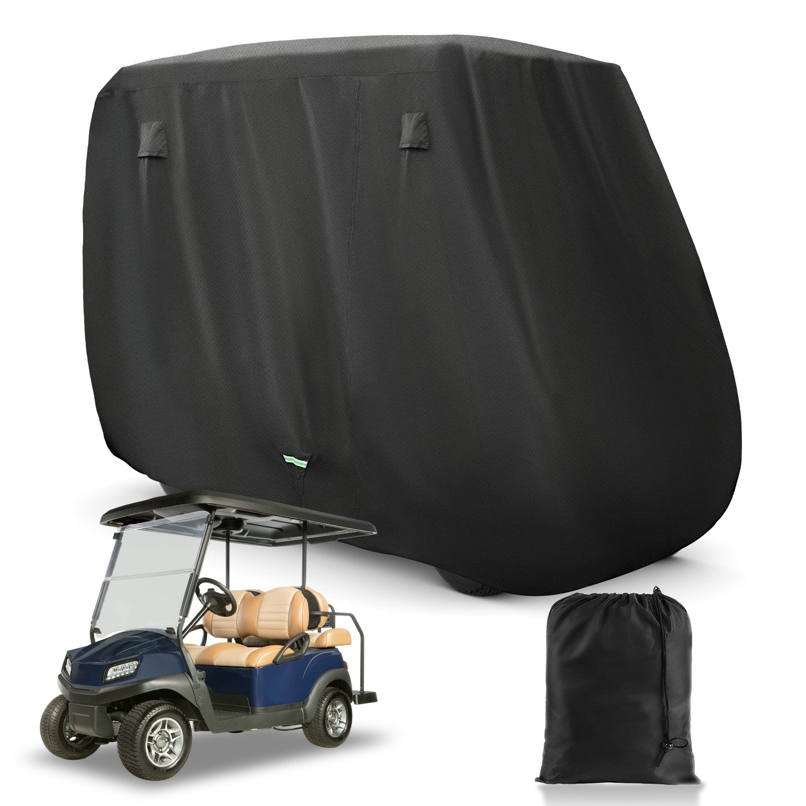 Universal Golf Cart Cover with Doors - Waterproof 420D/600D |Drive-up
