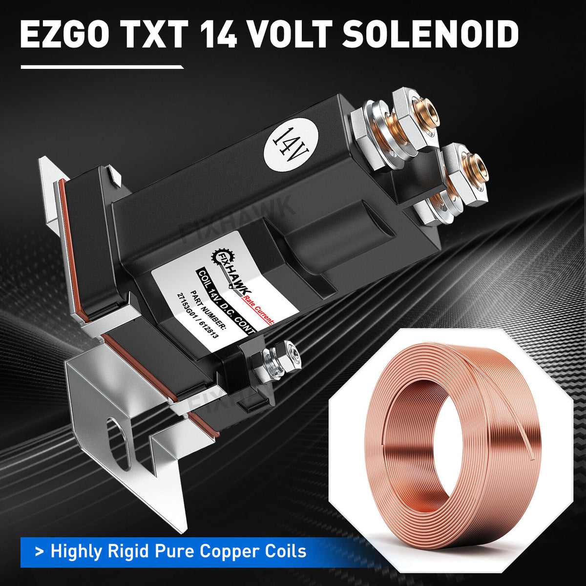 14V 4 Terminal Golf Cart Solenoid for EZGO