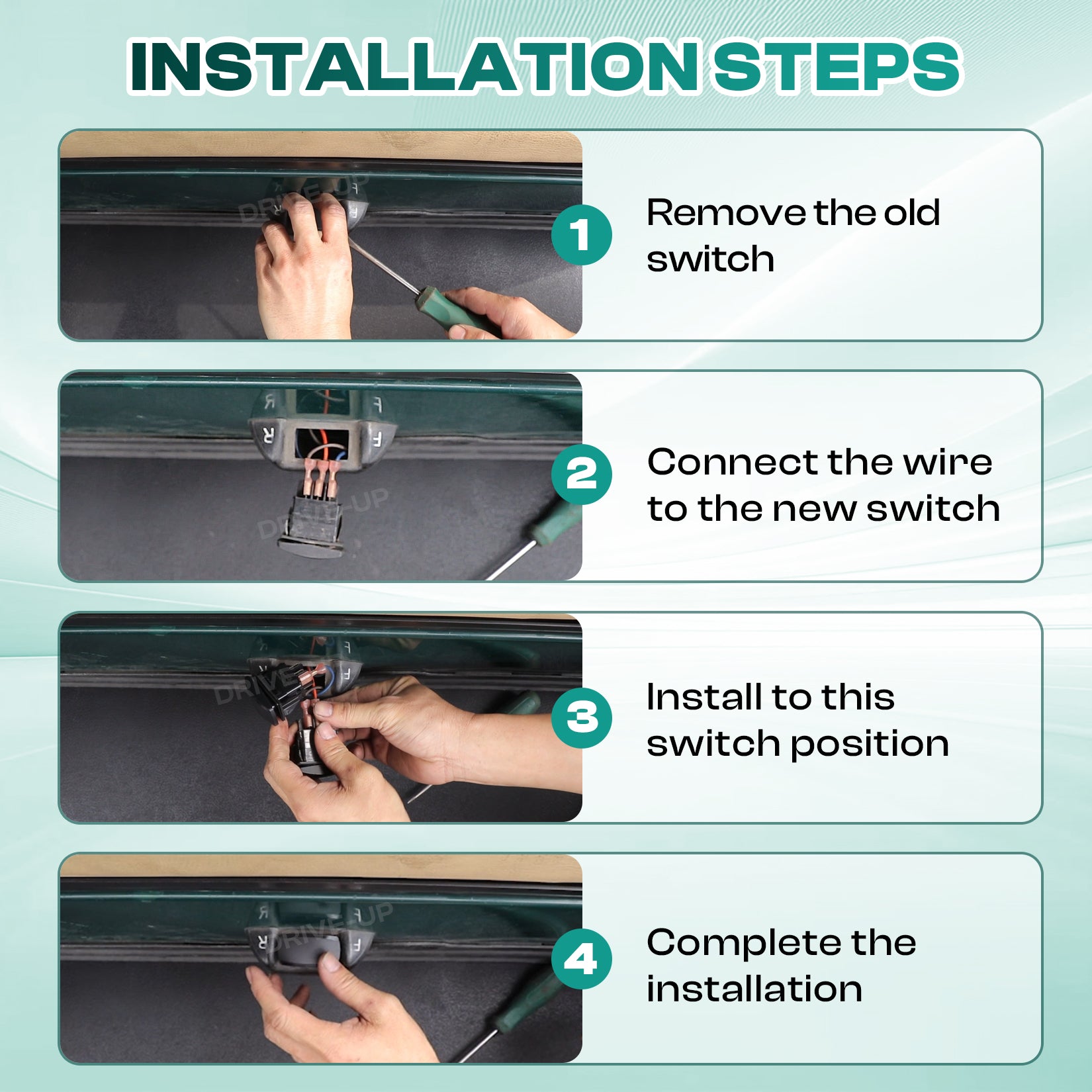 Foward Reverse Switch Compatible with Club Car DS, Precedent 1996-Up 48V E Golf Cart PowerDrive Plus and Tempo 2018-Up |Drive-up