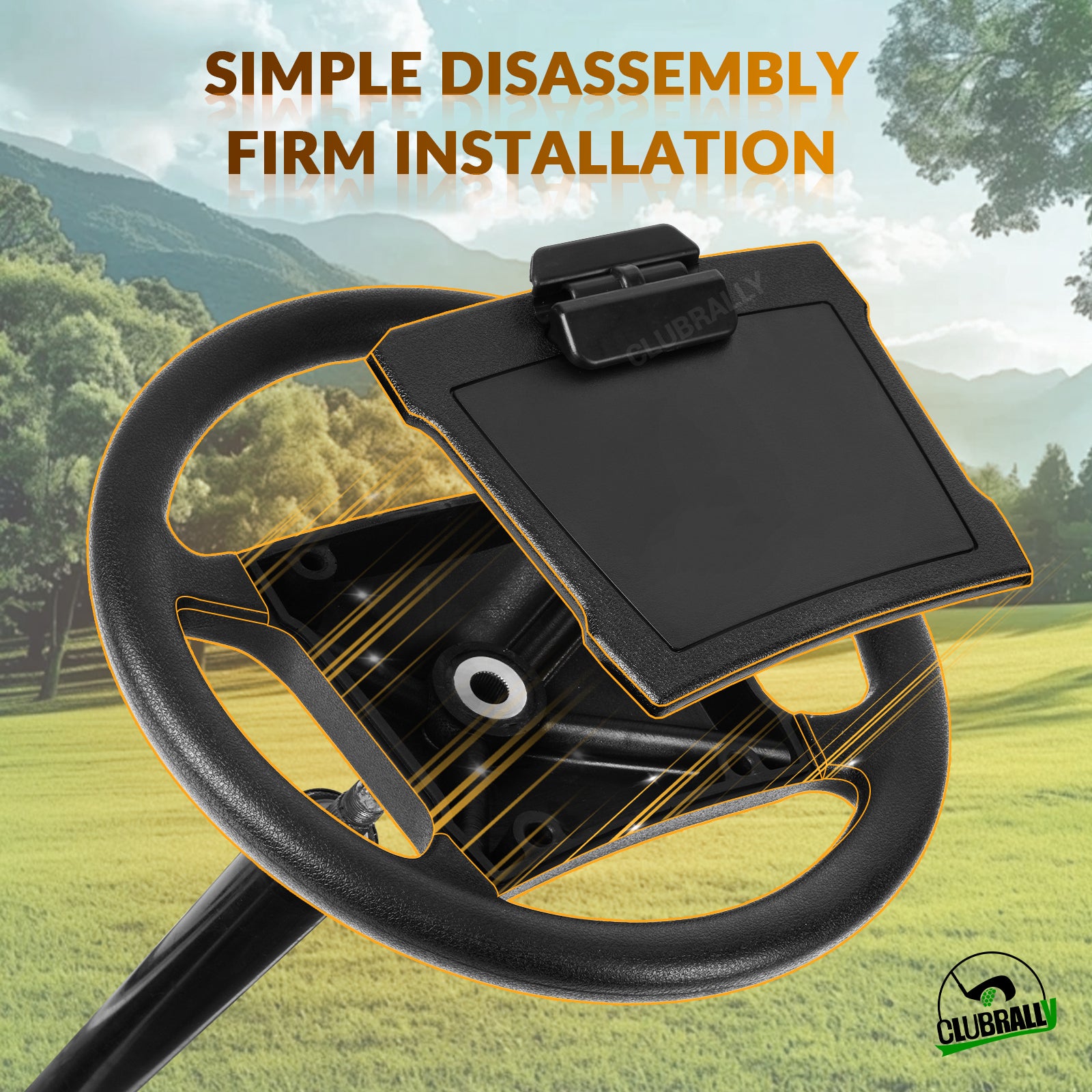 Club Car DS Steering Wheel OEM, 13.77" Anti-Slip Golf Cart Steering Wheel for Club Car DS | Drive-up