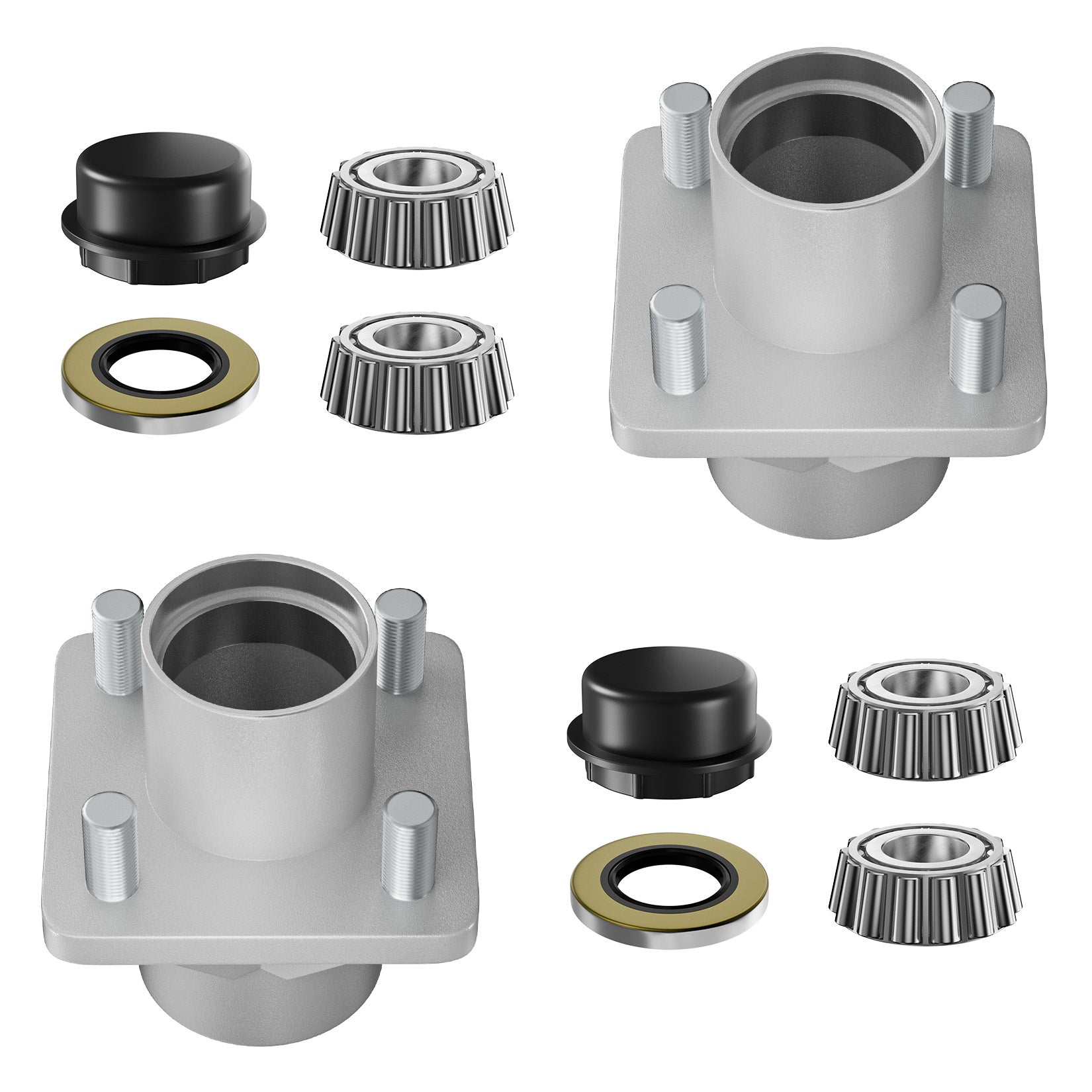 Golf Cart Front Wheel Hub Assembly Suitable for EZGO 1979-2001.5 DCS, Medalist, Marathon, ST 350 and Workhorse, OEM 19058-G2 |Drive-up