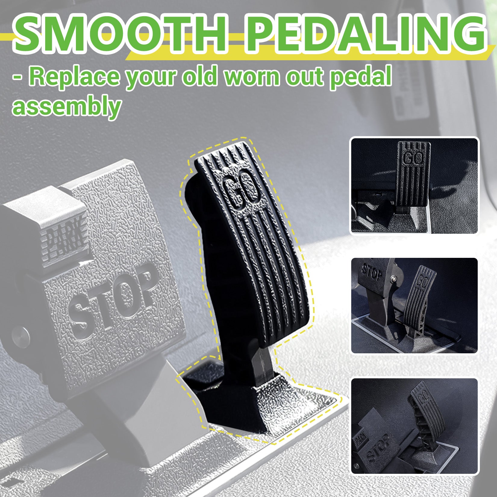 Golf Cart Accelerator Pedal Assembly with Throttle Sensor Kit for Club Car 2010-Up Precedent/Tempo/Onward - Drive-up