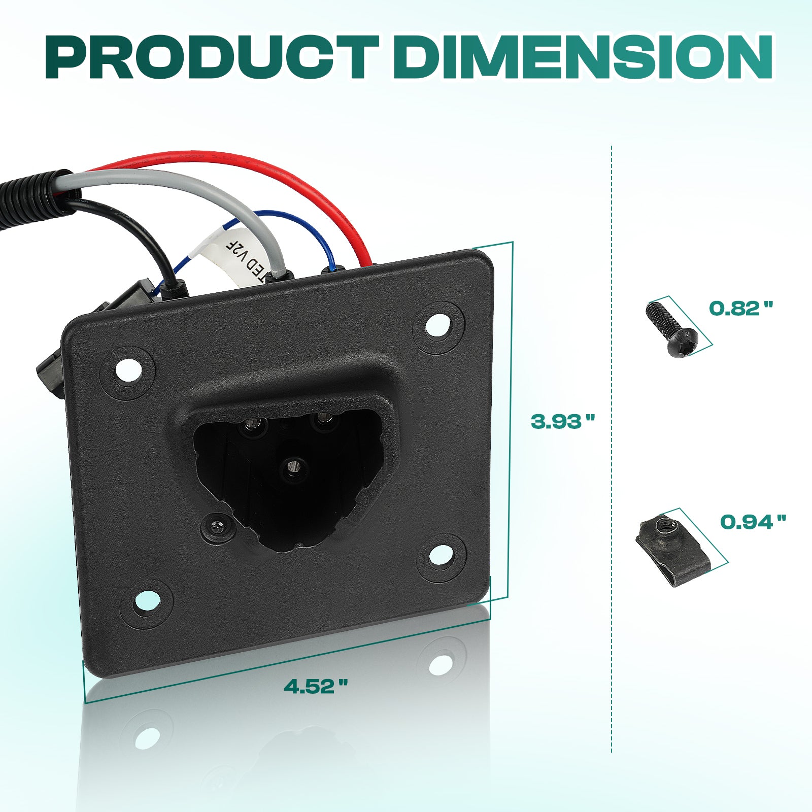 Golf Cart 48V Charger Receptacle for EZGO RXV and Delta-Q Battery EZGO Charging Port with Wires |Drive-up
