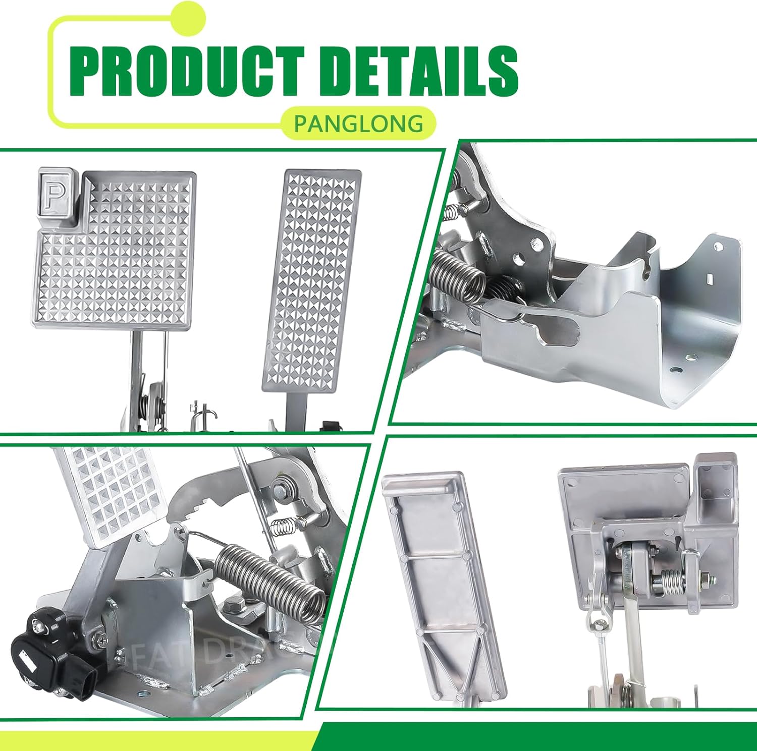 Drive-up 2012-2014 Golf Cart Accelerator and Brake Pedal Assembly with Screws, Suitable for 2012-2014 Yamaha Electric Golf Cart, OEM Reference #JW9-F7850-10, JW9-F7850-11, JW9-F7850-20, JW9-F7850-21