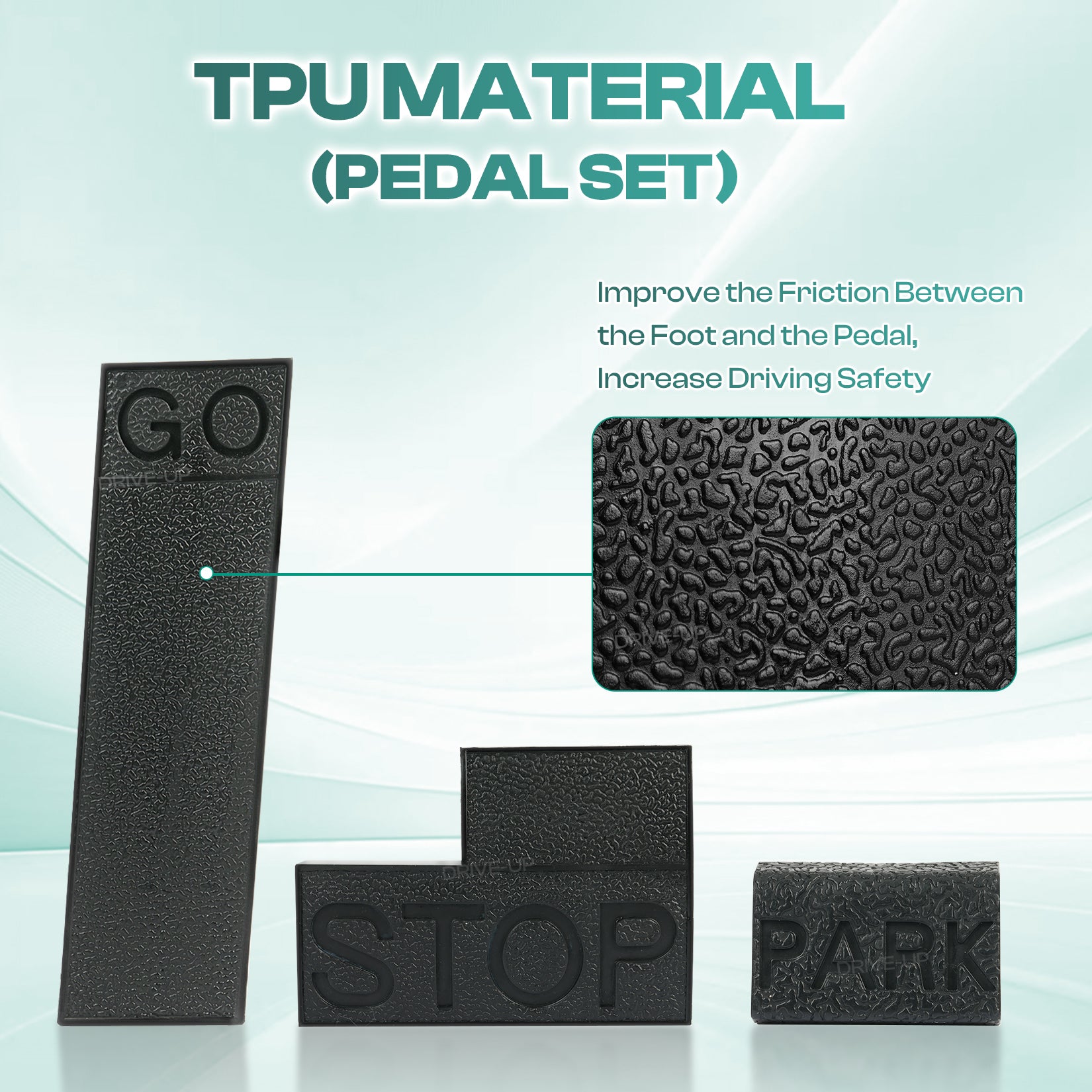 Golf Cart Pedal Set, Golf Cart Accelerator & Brake Pedal Pad Cover For Club Car DS 1981-2011, OEM #1013869 1013870 1013871 |Drive-up