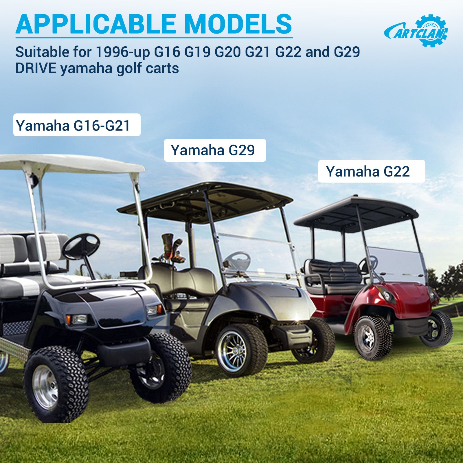 Golf Cart Air Filter Pre-Filter with Spark Plug Fuel Filter Tune Up kit Replacement suitable for Yamaha |Drive-up