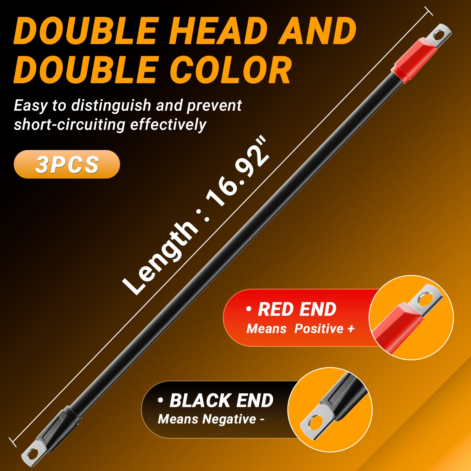 Golf Cart Battery Cable Set, Fit for Club Car Precedent 2004-Up | Drive-up