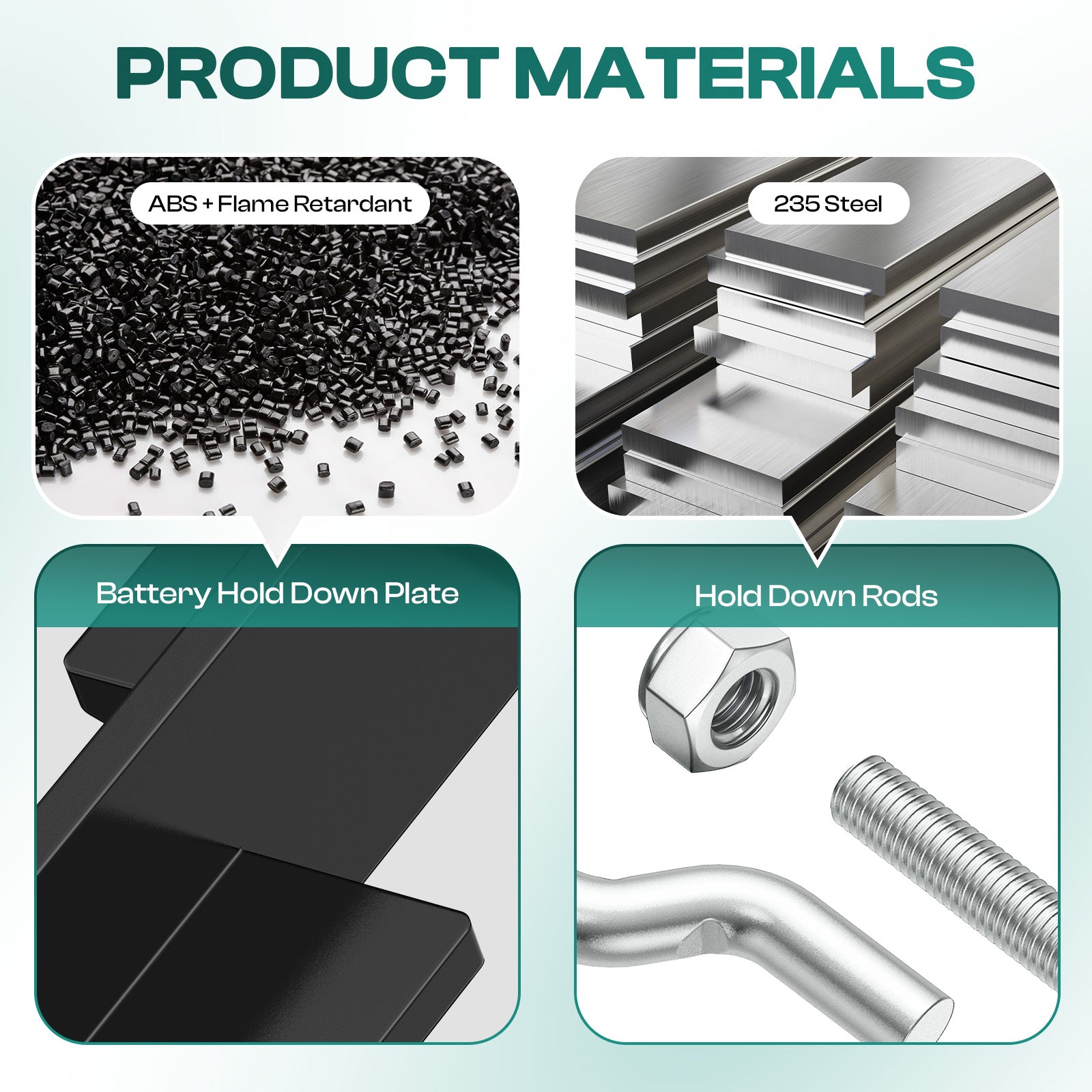 Golf Cart Battery Hold Down Plate with rods kit for EZGO 1994-up (1 Pcs) |Drive-up