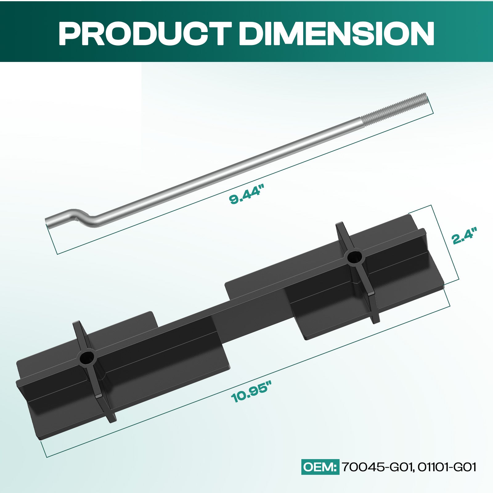 Golf Cart Battery Hold Down Plate with rods kit for EZGO 1994-up (1 Pcs) |Drive-up