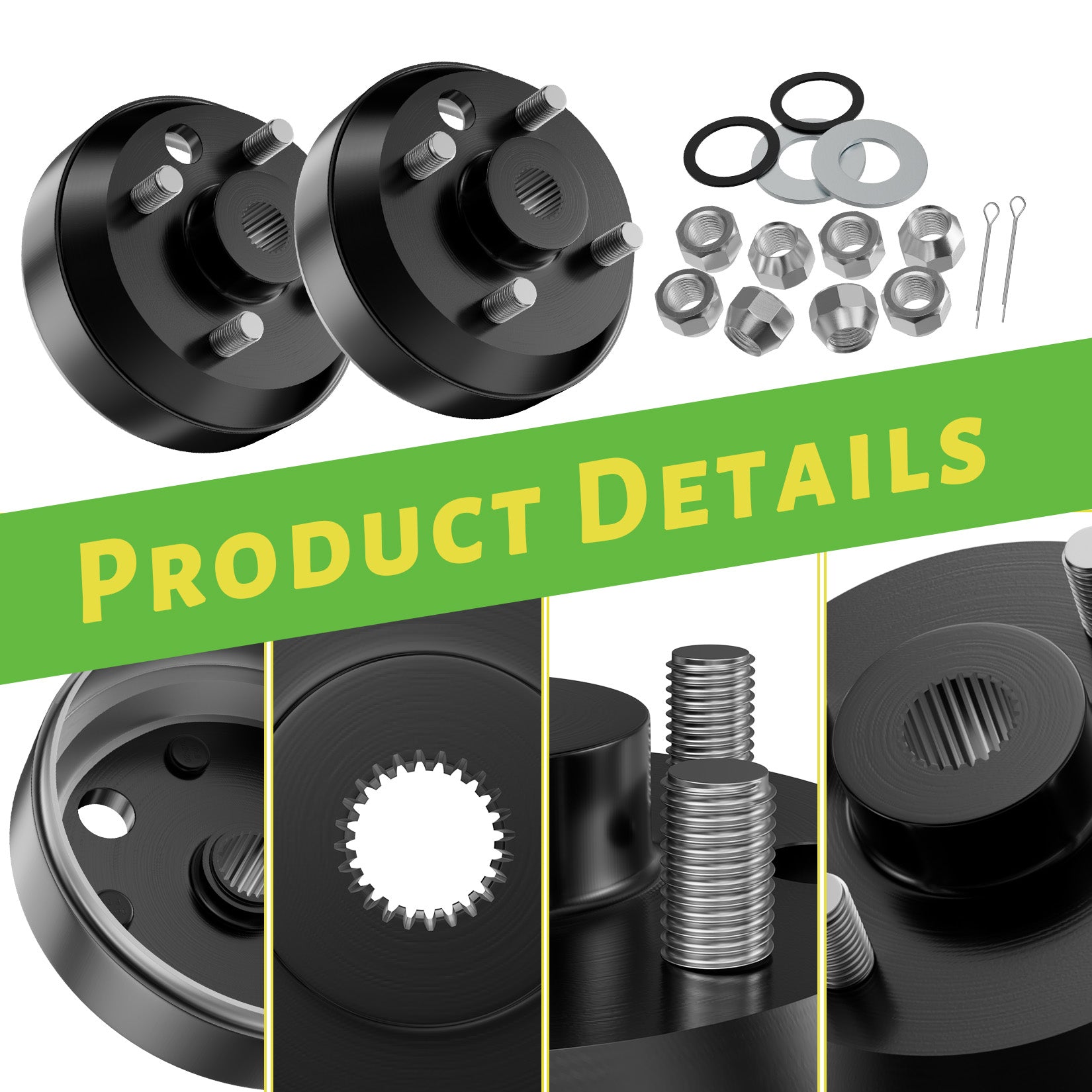 Golf Cart Brake Drum Hub Assembly for EZGO TXT 1982-Up - 2 Packs | Drive-up