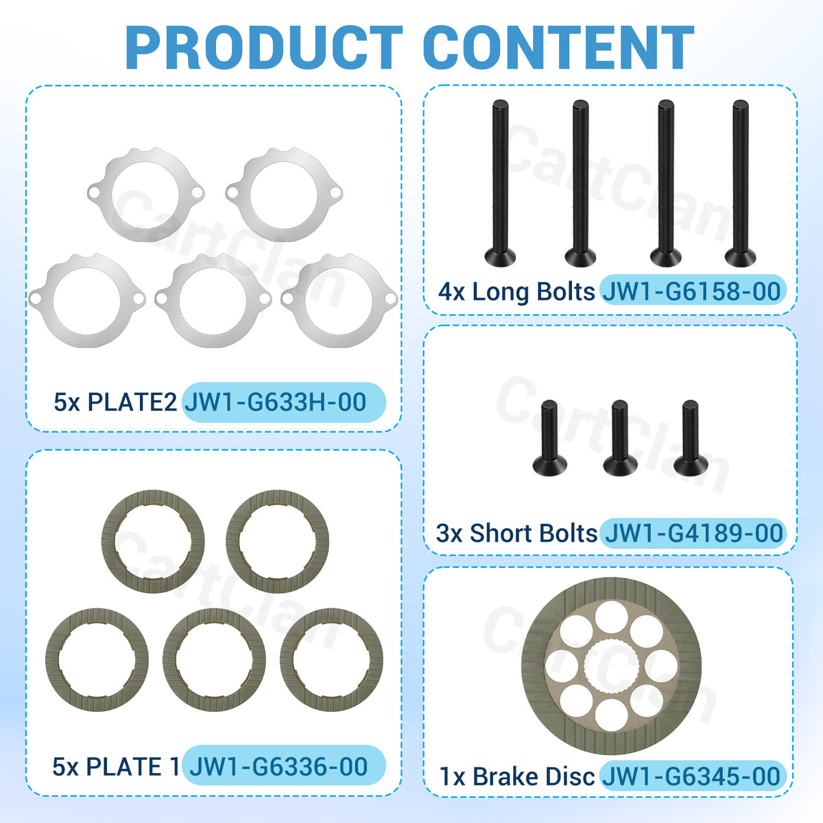 Brake Replacement Kit, Fits for Yahama G29 Gas & Electric 2007-2014 | Drive-up