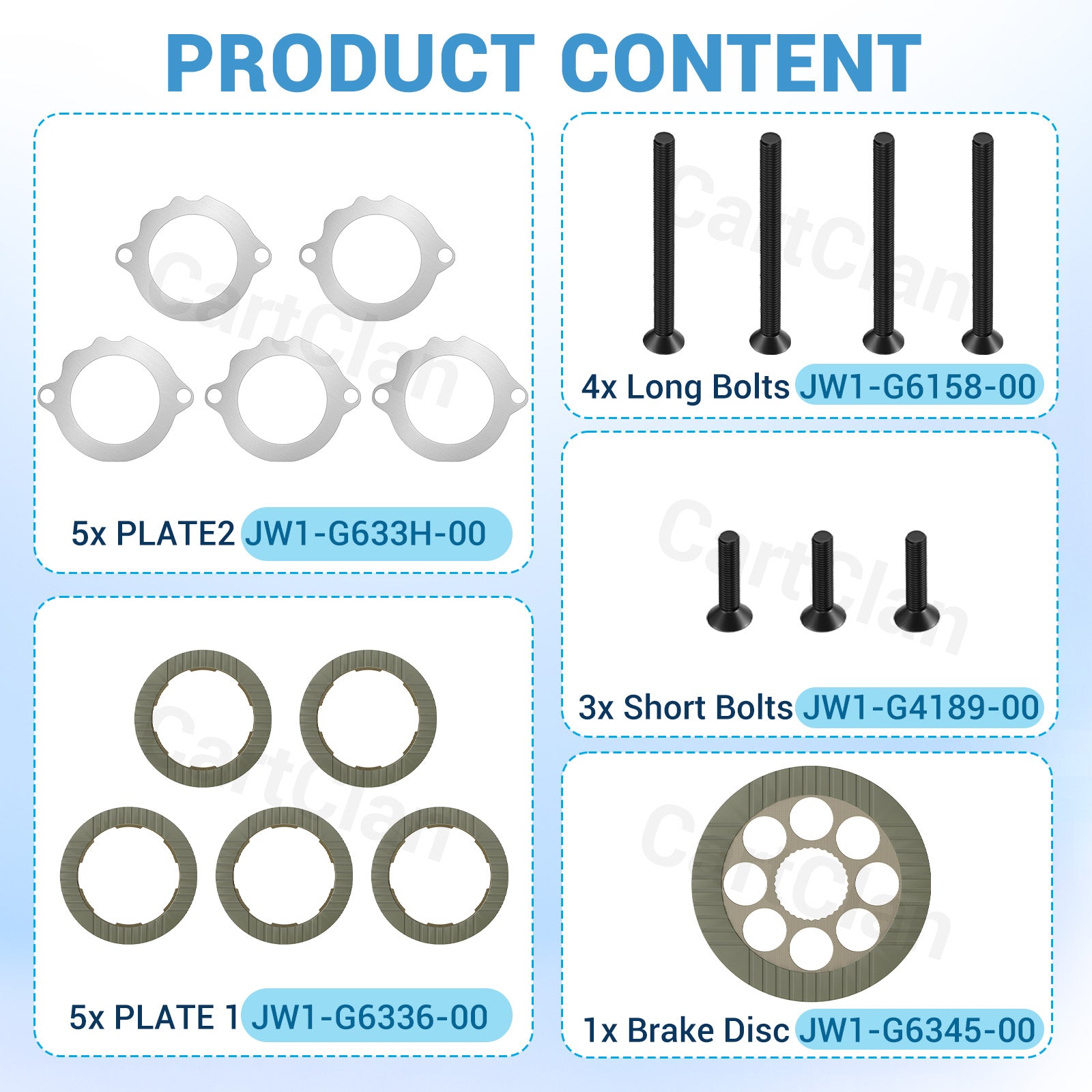 Brake Replacement Kit, Fits for Yahama G29 Gas & Electric 2007-2014 | Drive-up