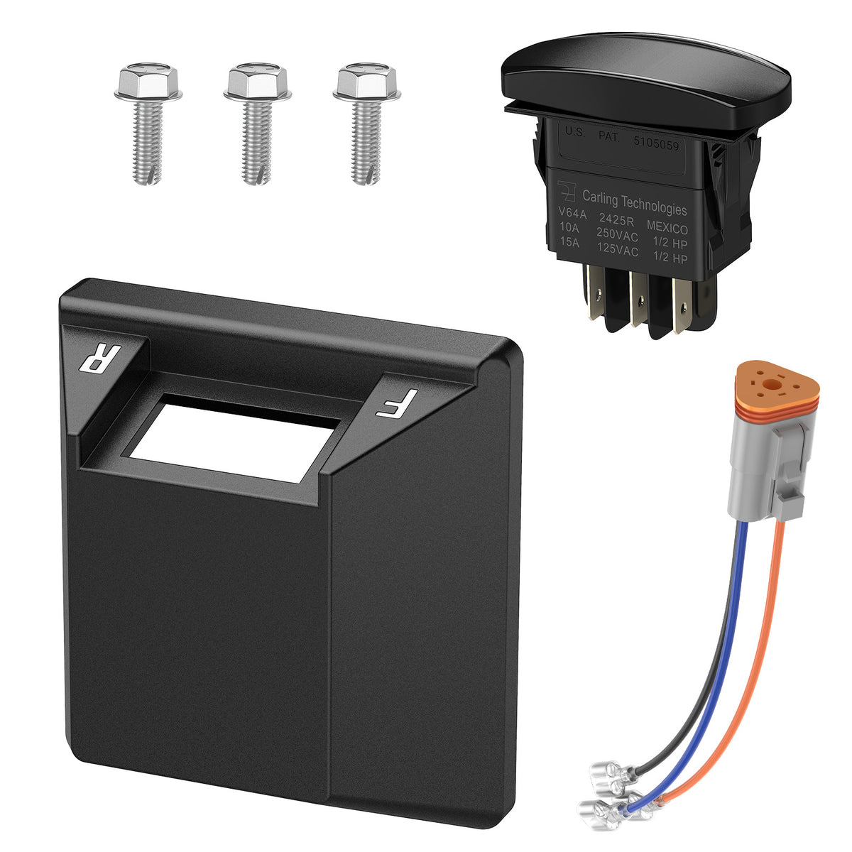 Golf Cart Forward Reverse Rocker Switch with Housing & Wire Kit, Fit for 1996-2015 Electric Club Car DS |Drive-up