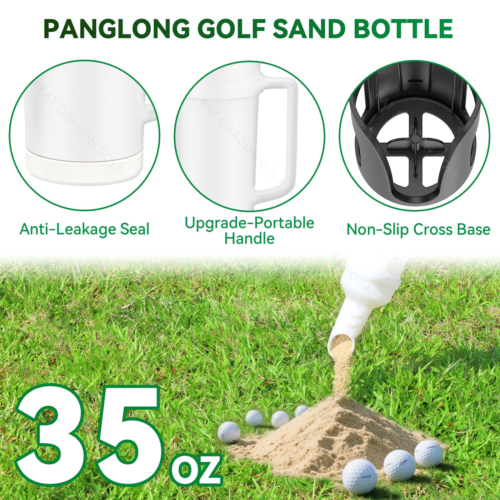 Universial Golf Cart Sand Bottle with Handle - 2PCS | Drive up