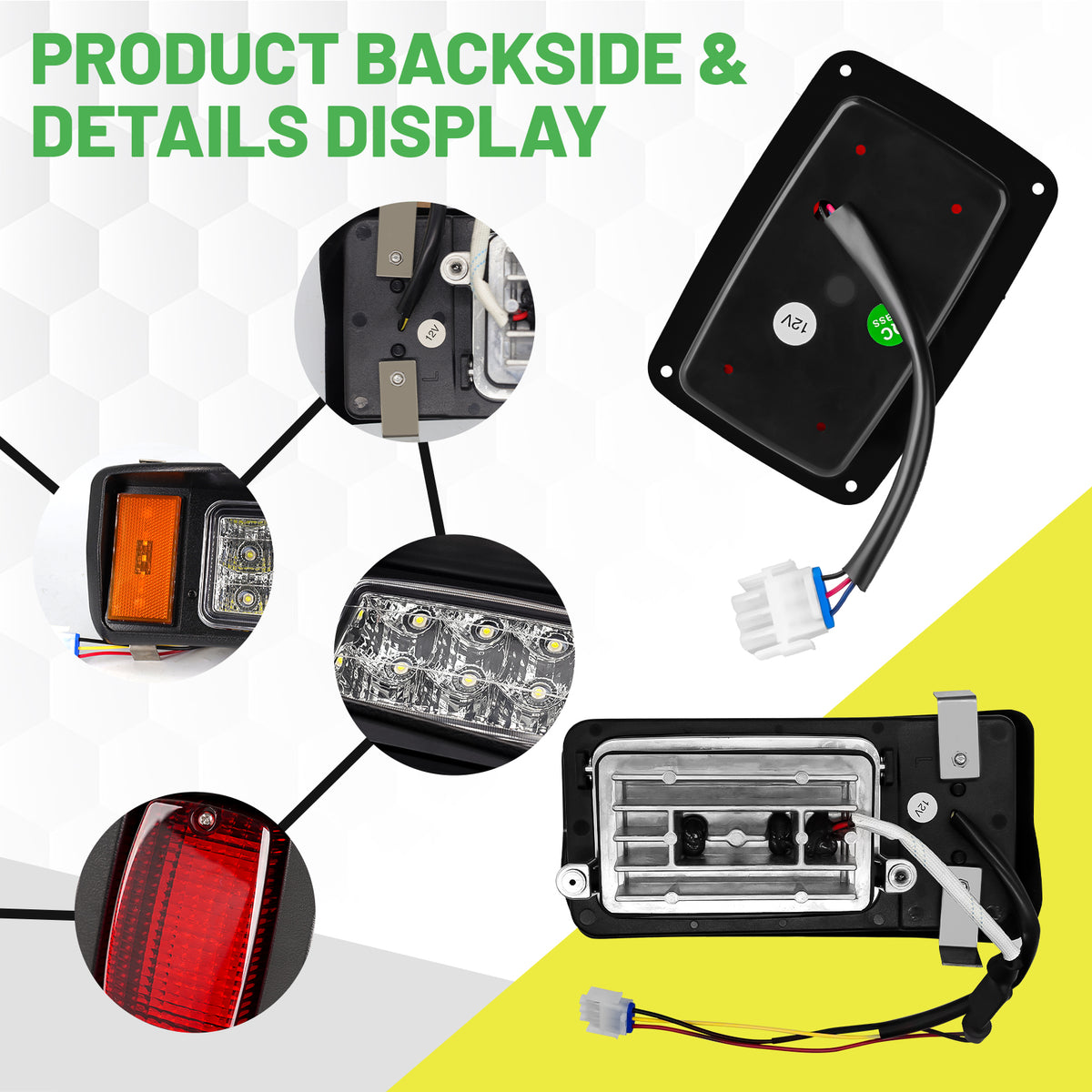 Club Car DS Led Head Light Kit Headlight and Tail Light Assembly