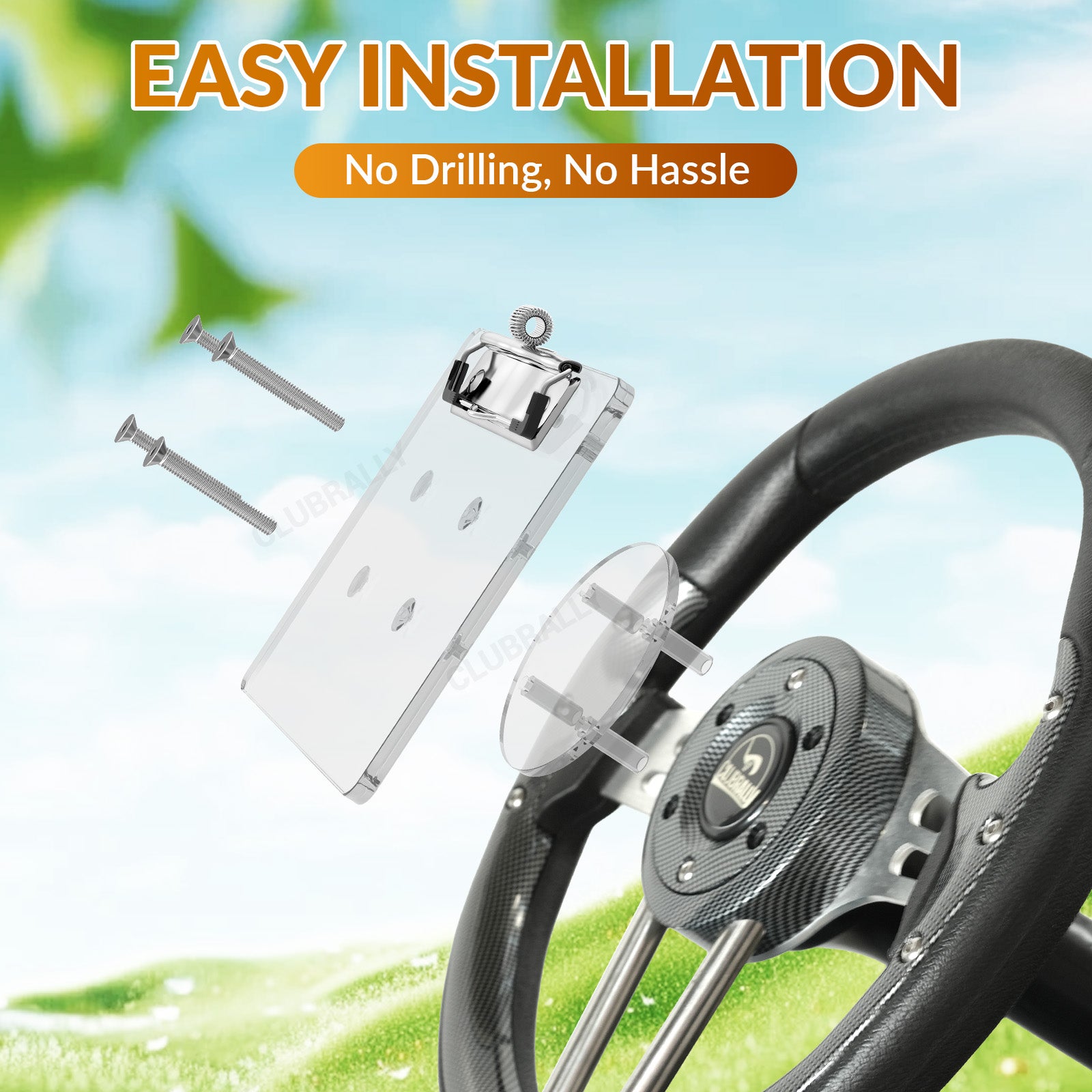 Universial Golf Cart Scorecard Holder with Pencil Holder | Drive up