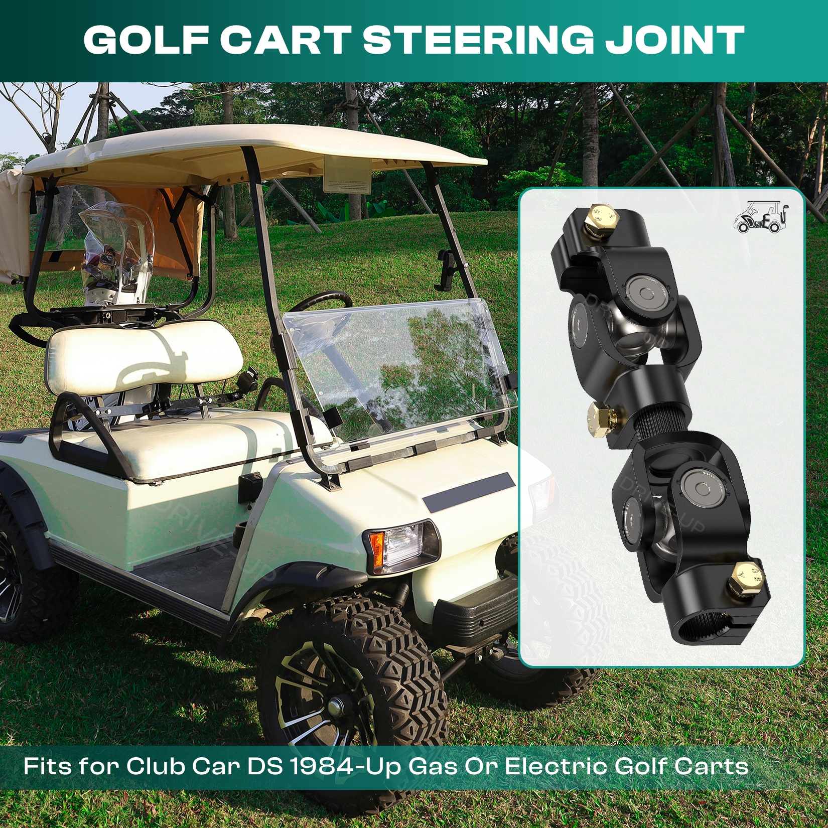 Club Car DS Steering Shaft U Joint - Fits 1984-Up Golf Carts OEM 1013861 | Drive-up