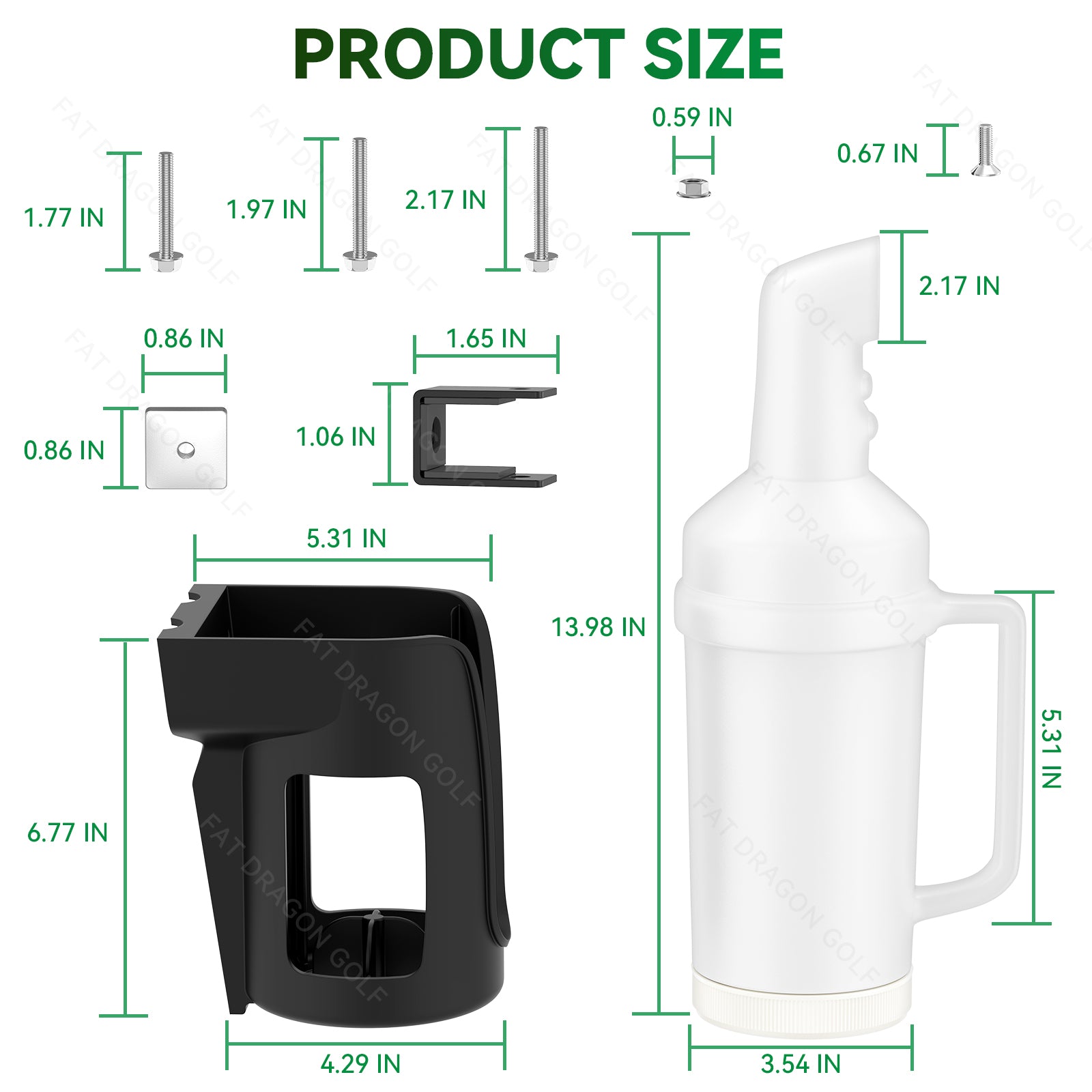 Universial Golf Cart Sand Bottle with Handle - 2PCS | Drive up