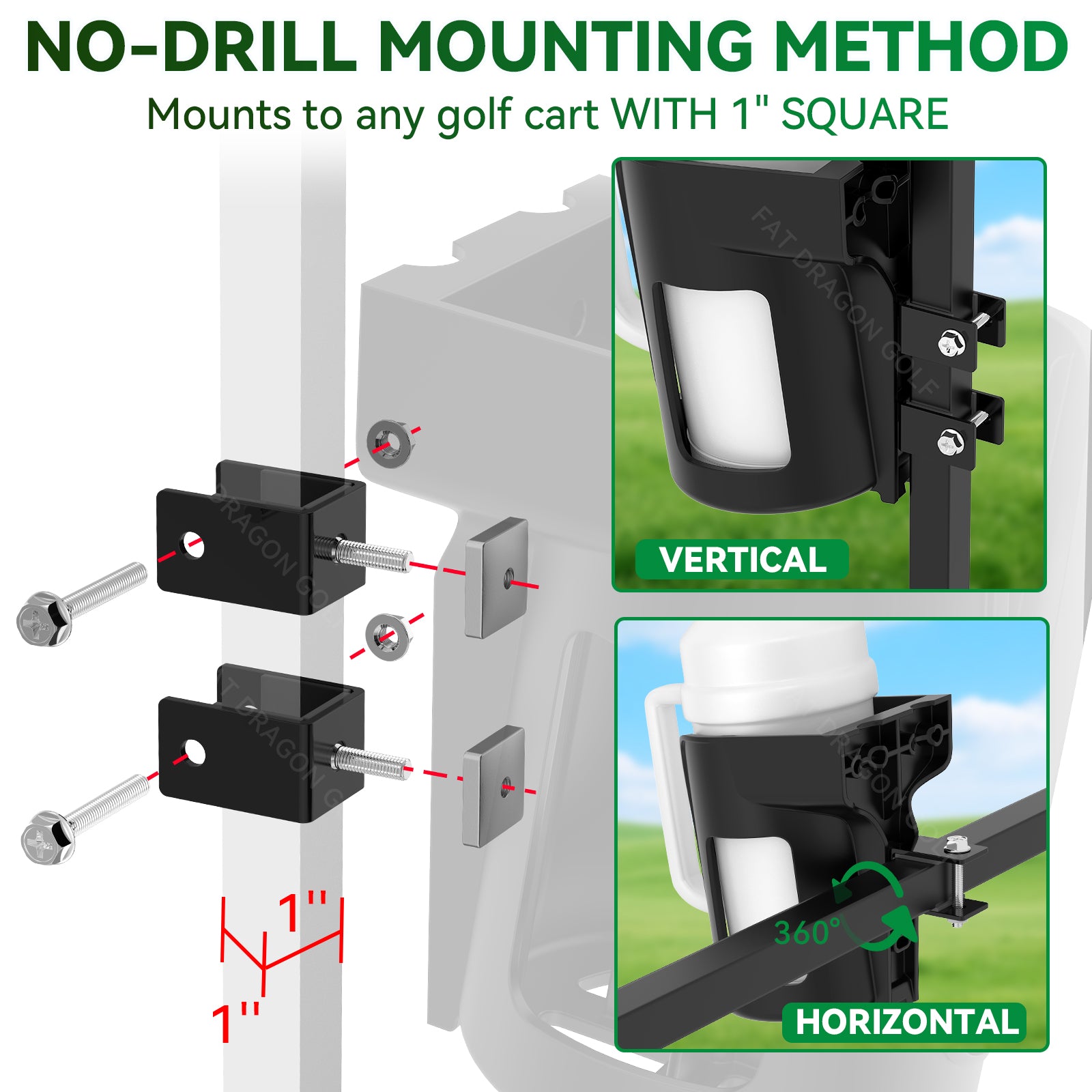 Universial Golf Cart Sand Bottle with Handle - 1 PCS | Drive up