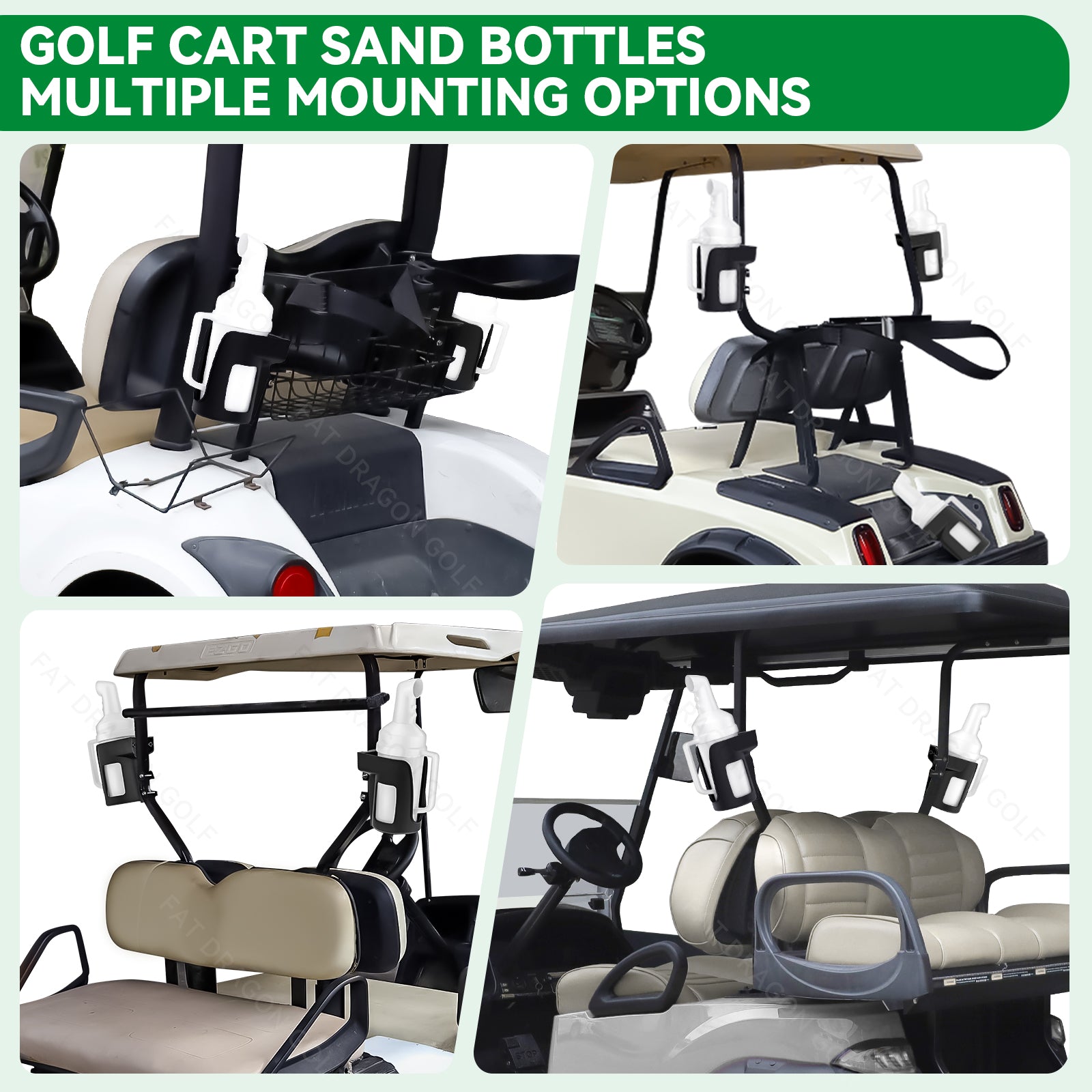 Universial Golf Cart Sand Bottle with Handle - 2PCS | Drive up