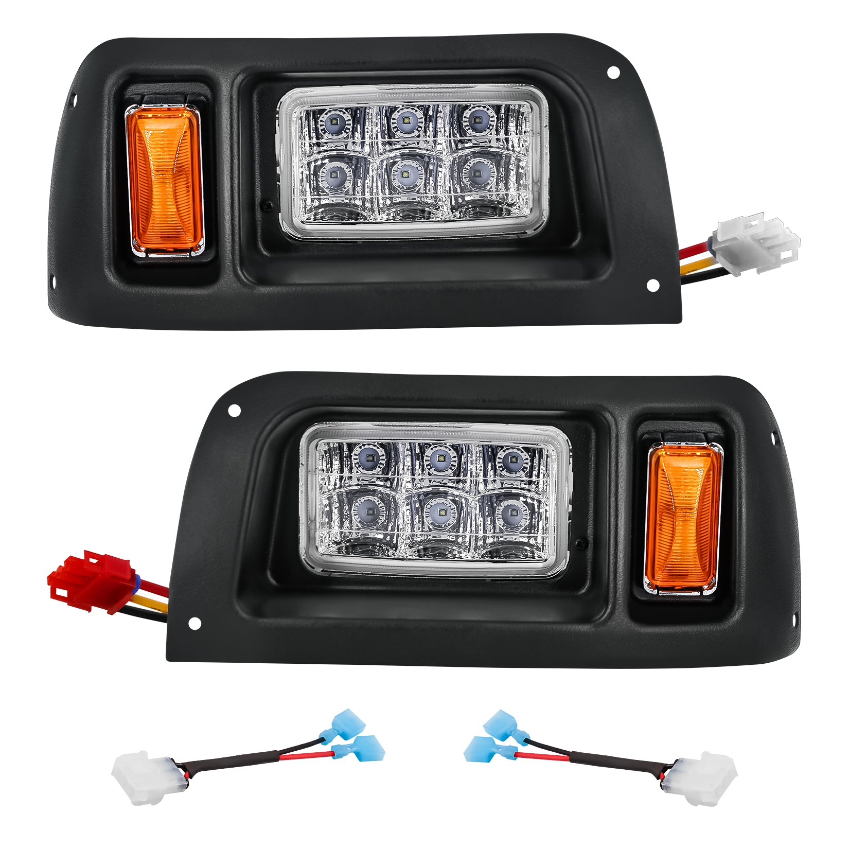 Golf Cart LED Headlights for Club Car DS 1993-Up Models 12 Volt Headlight OEM 101988002 101988001 |Drive-up