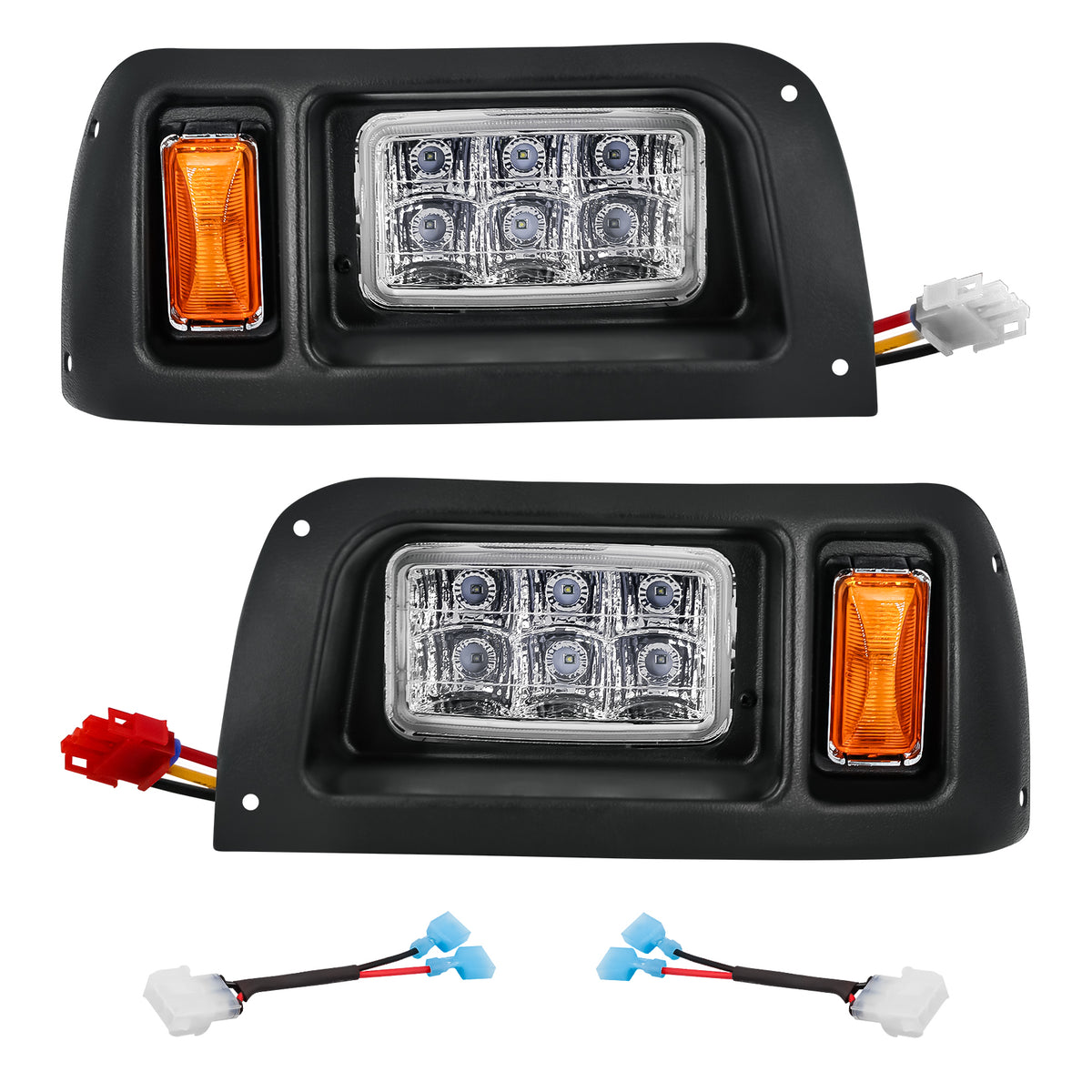 Golf Cart LED Headlights for Club Car DS 1993-Up Models 12 Volt Headlight OEM 101988002 101988001 |Drive-up
