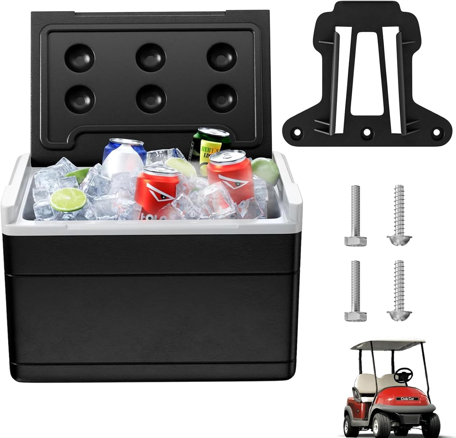 Golf Cart Cooler with Mounting Kit  fit for Club Car Precedent/Tempo/Onward | Drive-up
