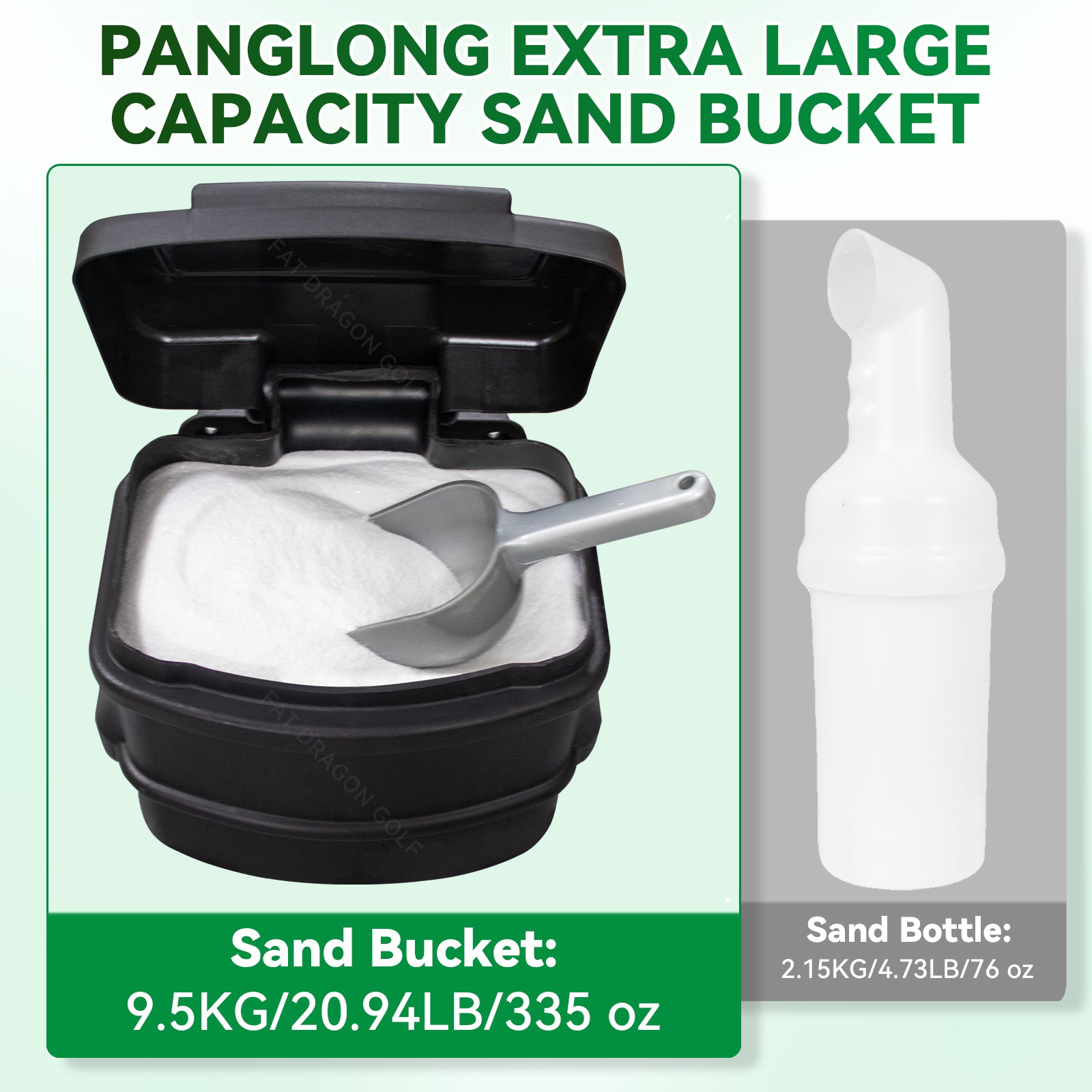 Large Capacity Sand Bucket with Bracket fits for 2004-UP Club Car | Drive-up