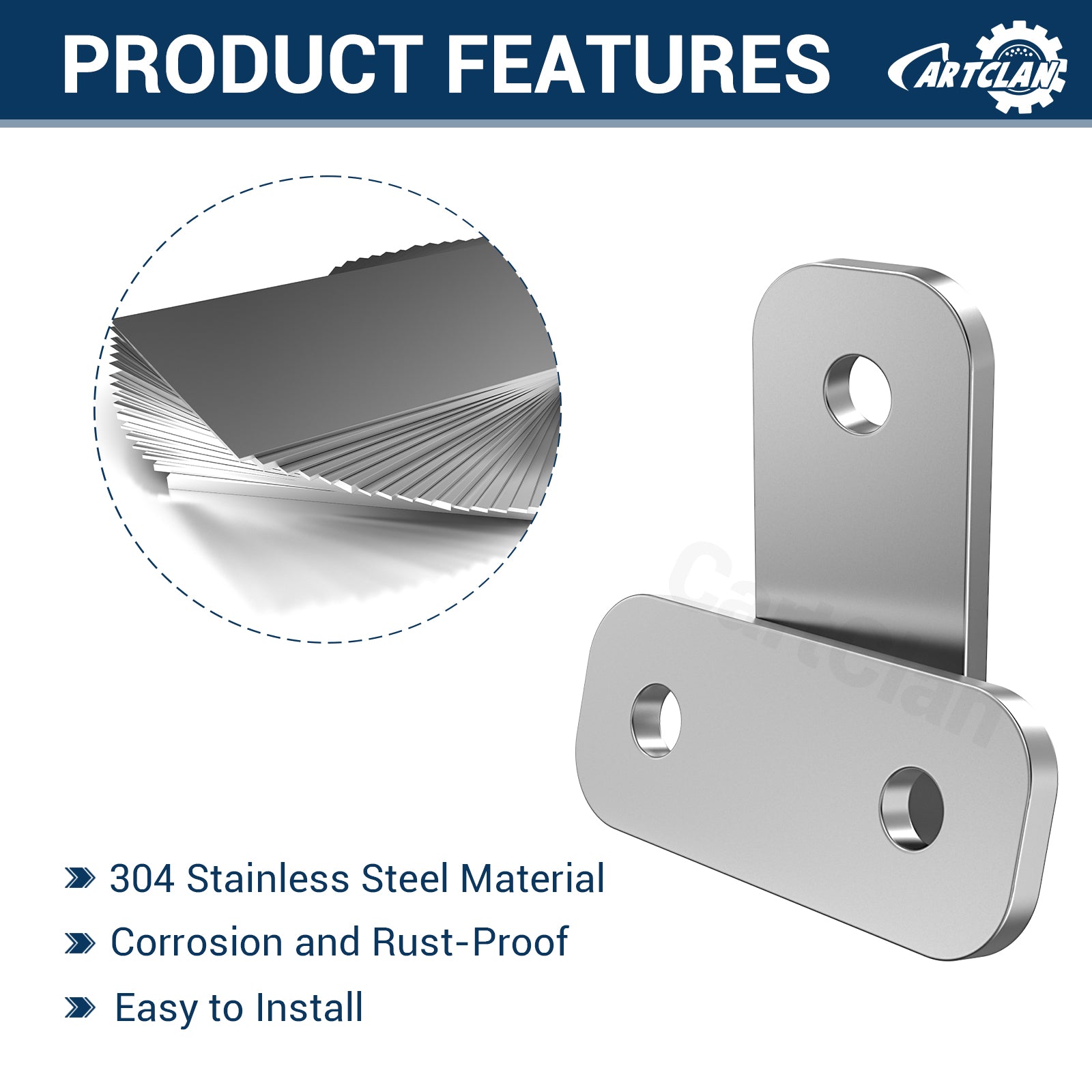 Golf Cart Rear Lugs 2 Hole Locking Plate for Club Car Precedent, Tempo, Onward, Set of 4 |Drive-up