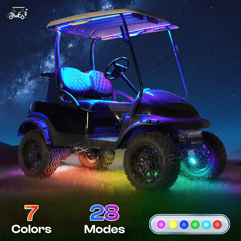 Underglow Golf Cart Lights Strips LED 6PC Set for Yamaha/EZGO/Club Car | Drive - up - Drive - up