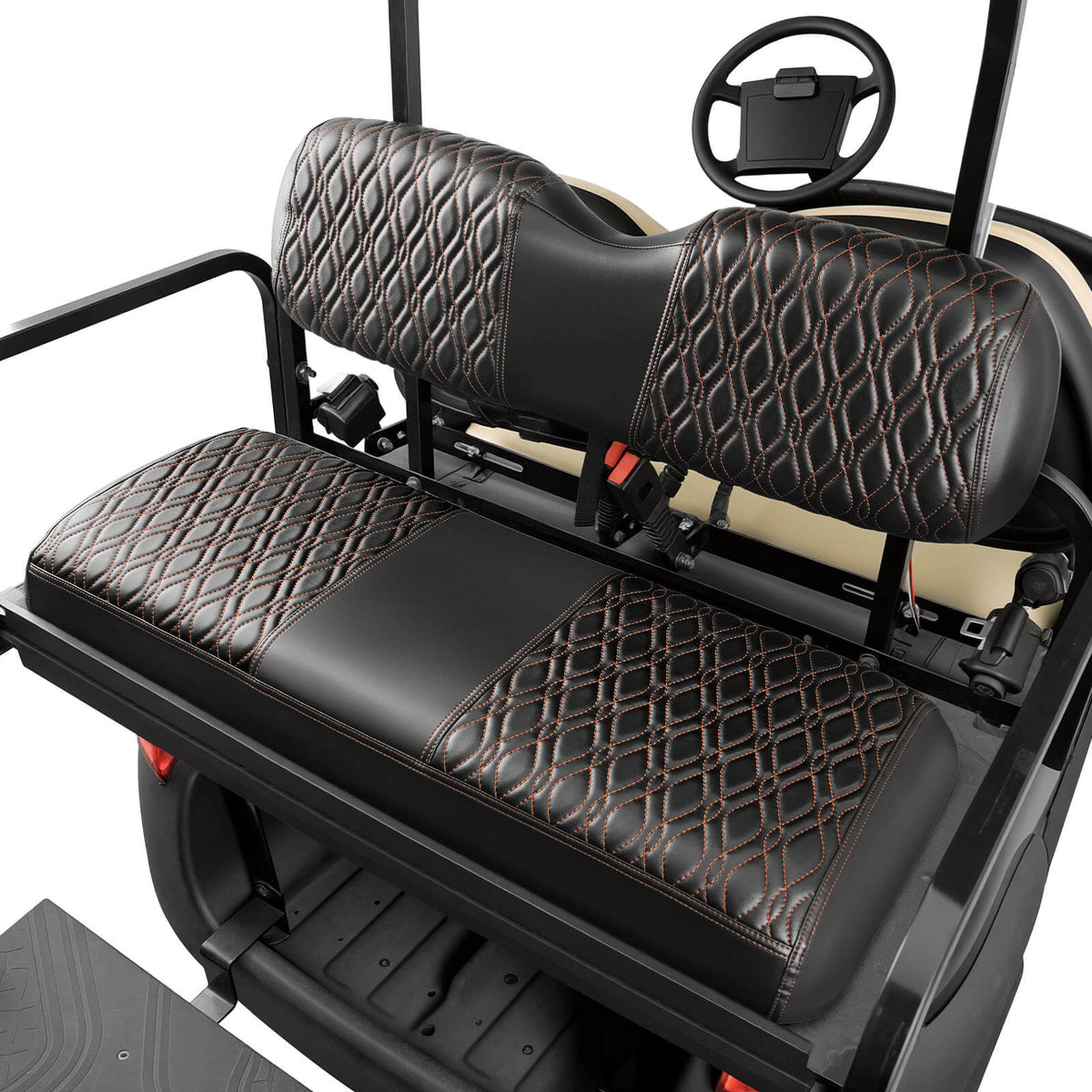 Universal Premium PVC Rear Seat Cover Set for 2+2 Golf Carts – 4 Design Options | DRIVE UP