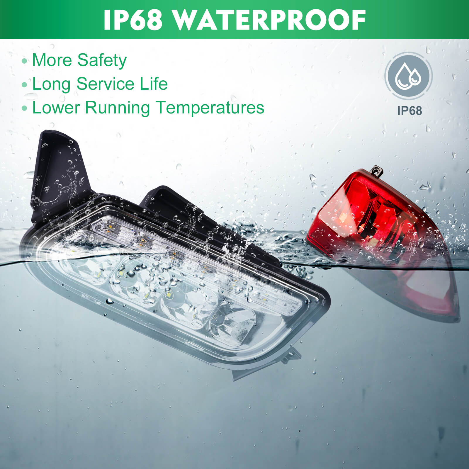 Club Car Tempo Light Kit Complete LED Lighting Set with Harness | Drive-up