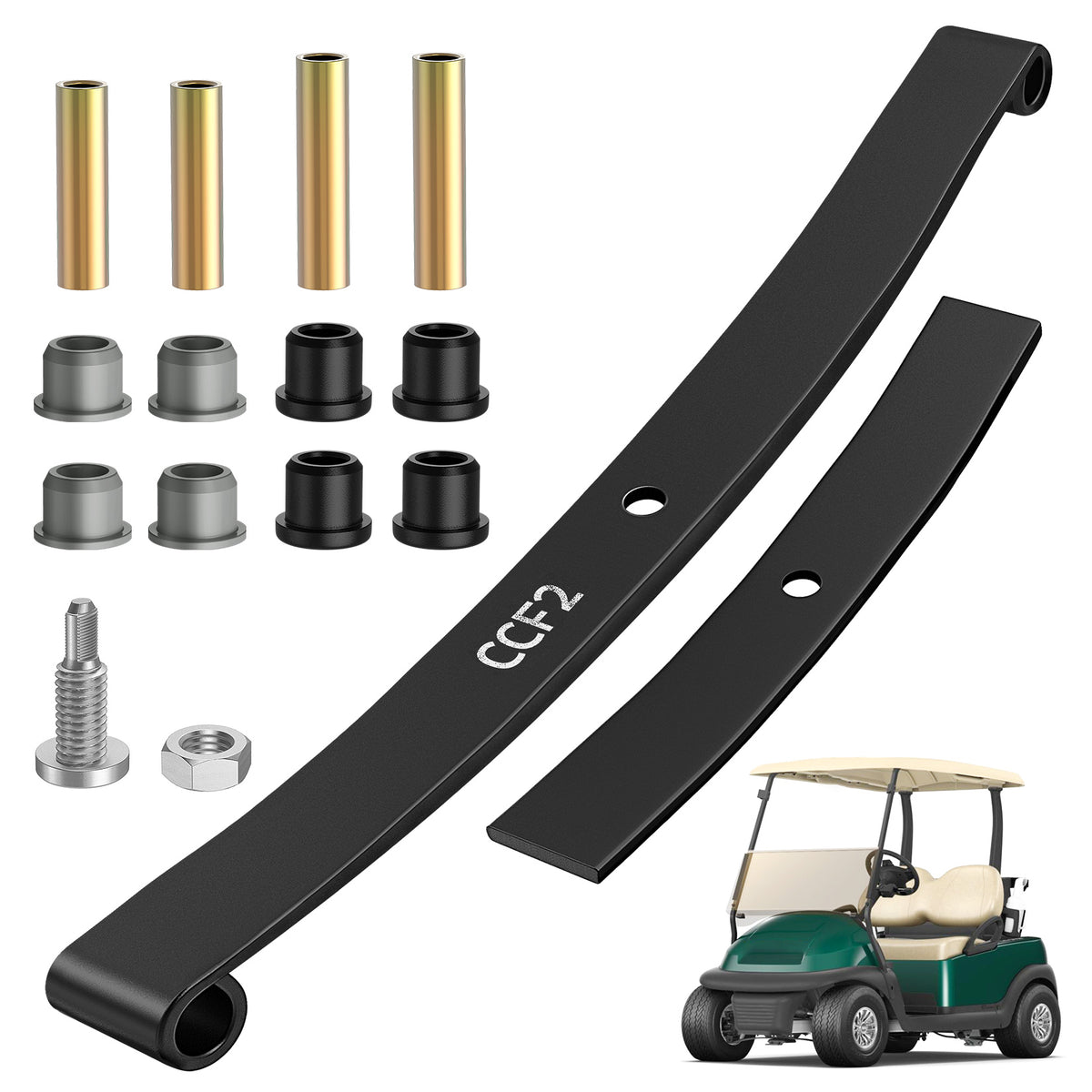 Golf Cart Front Leaf Spring Polyurethane Bushing Kit for Club Car Precedent DS | Drive-up