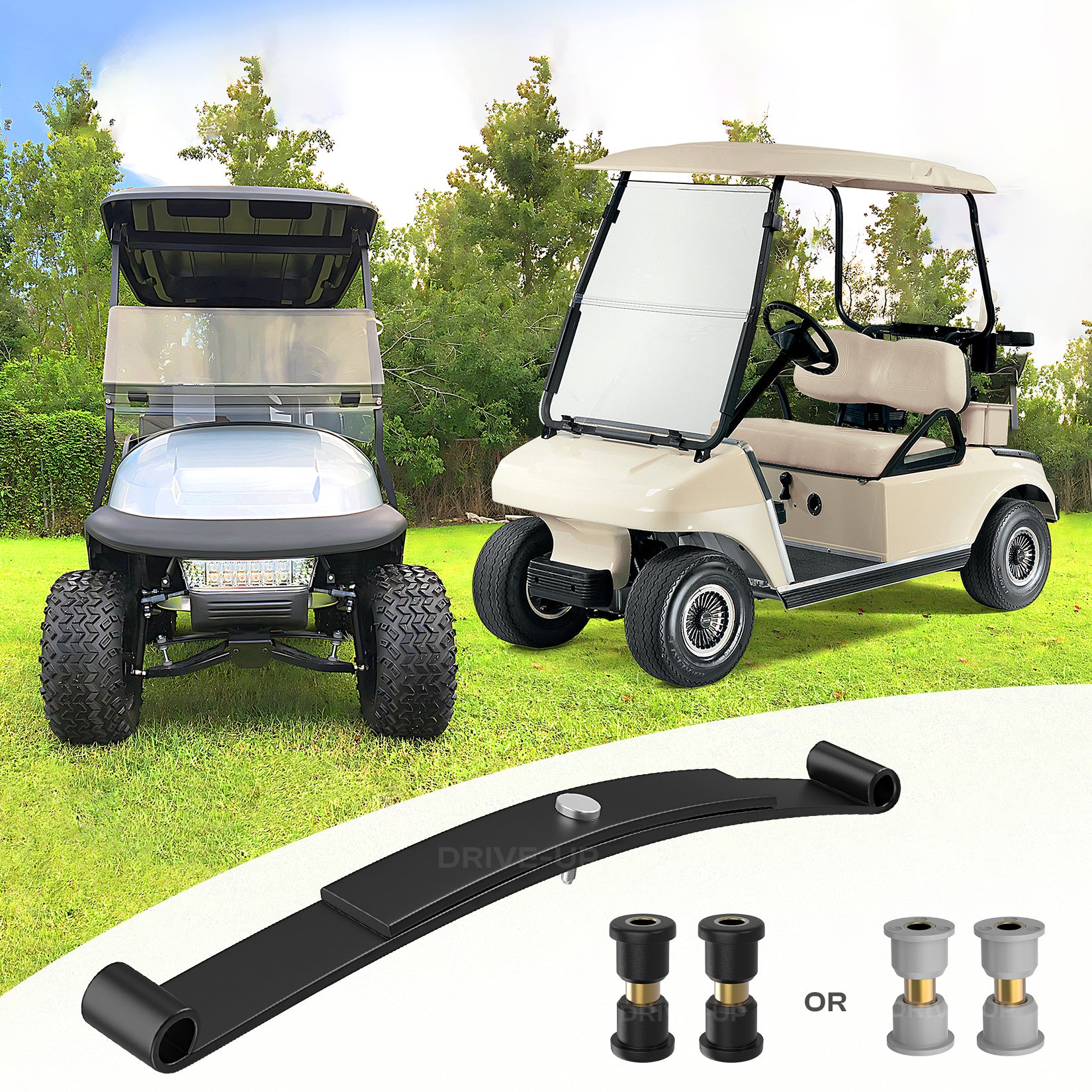 Golf Cart Front Leaf Spring Polyurethane Bushing Kit for Club Car Precedent DS | Drive-up