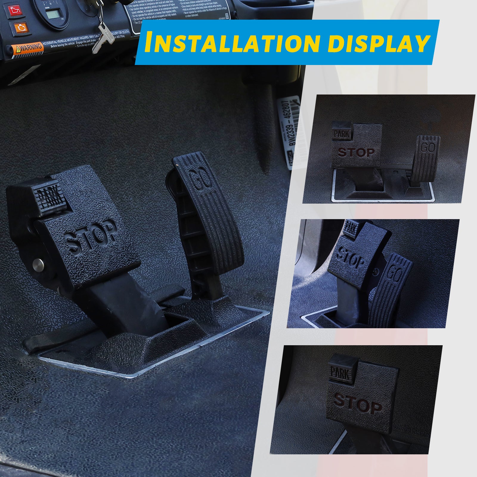 Drive-up Club Car Precedent Pedal Assembly, Club Car Pedal with Conversion Kit, Suitable for 2004-UP Precedent & 2018-Up Tempo-Universal Electric Carts, for 1st Gen and 2nd Gen, OEM #102500001, 103974821