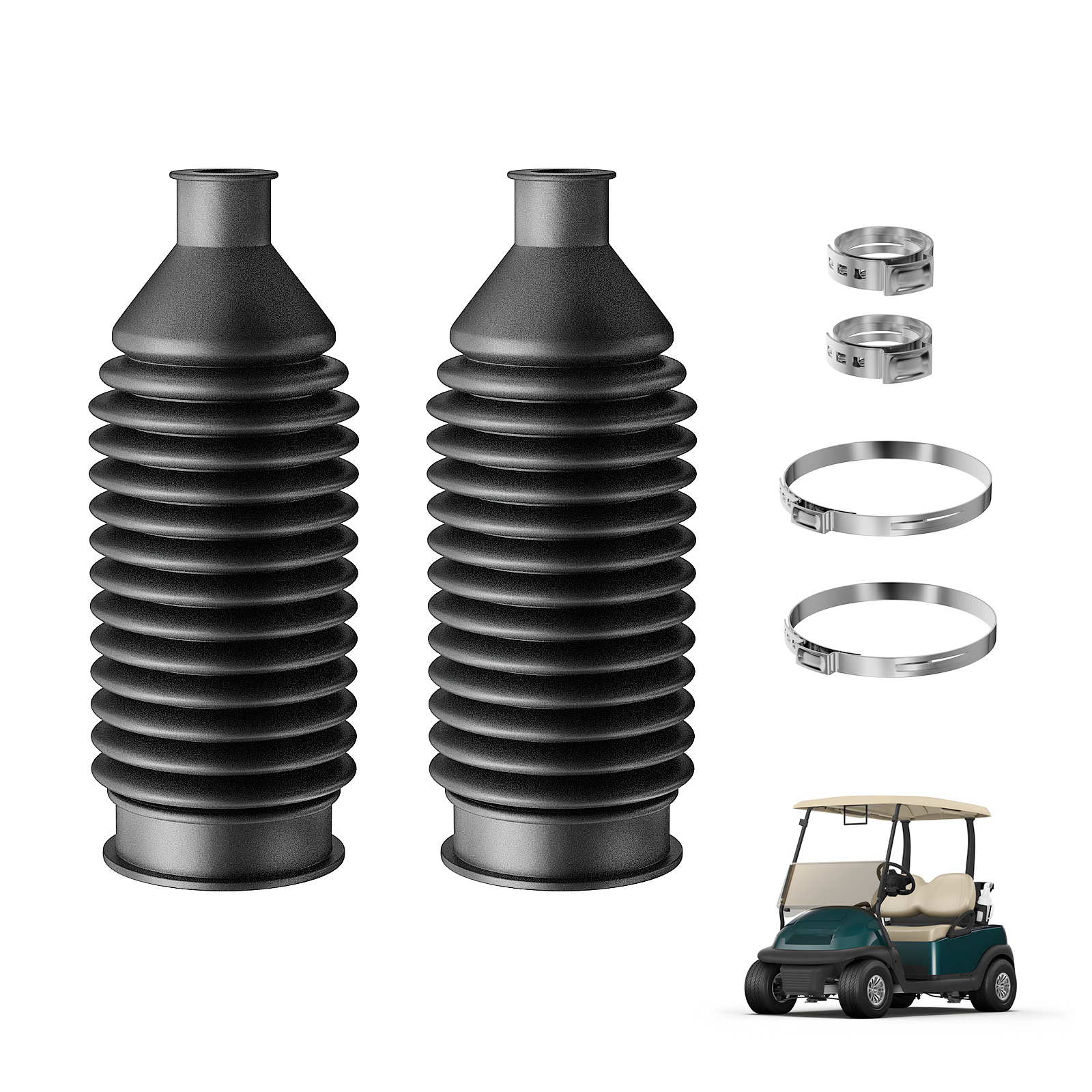 Golf Cart Steering Bellow Dust Seals for Club Car Precedent Models, Replace OEM #102565901 103826201 |Drive-up