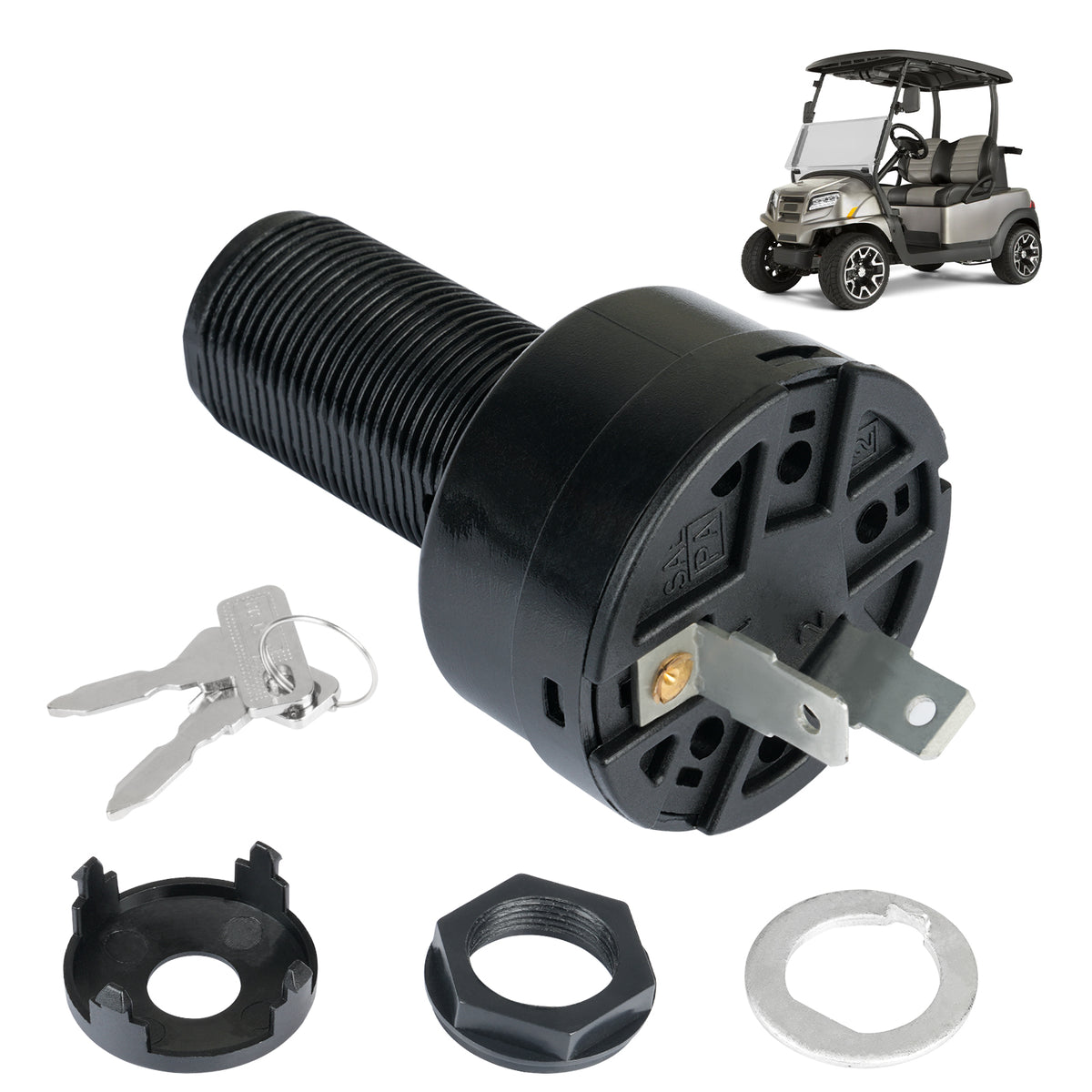 Golf Cart Ignition Switch for Club Car 2004+ Precedent & 2018+ Tempo Electric Models | Drive-up