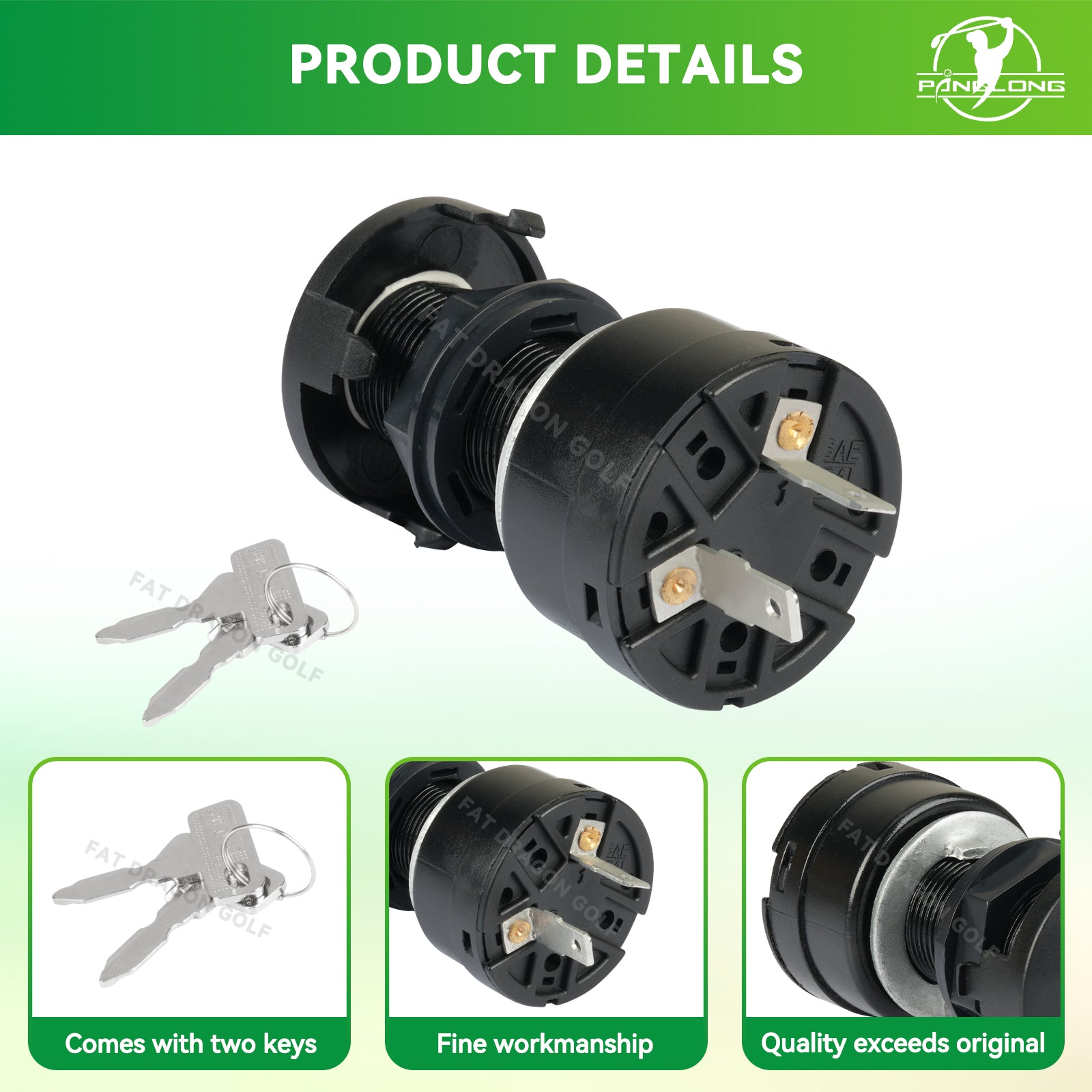 Golf Cart Ignition Switch for Club Car 2004+ Precedent & 2018+ Tempo Electric Models | Drive-up