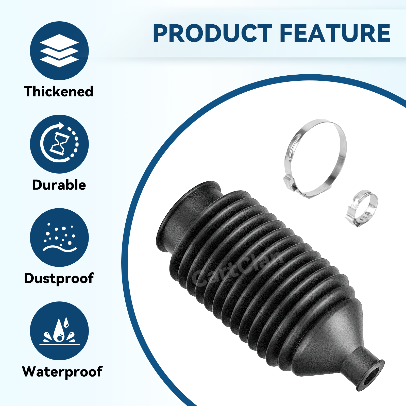 Golf Cart Steering Bellow Dust Seals, for EZGO RXV Models, Replace OEM #608112 |Drive-up