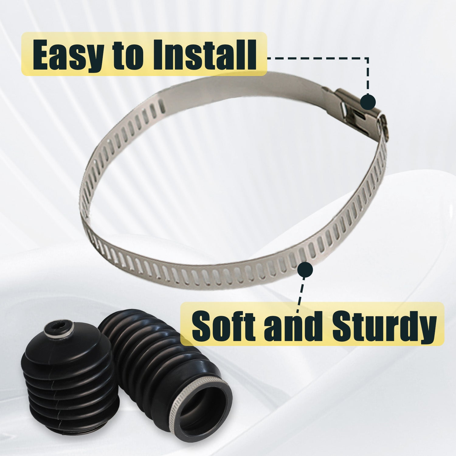 Steering Bellows with Stainless Steel Cable Tie Fits Club Car DS | Drive-up