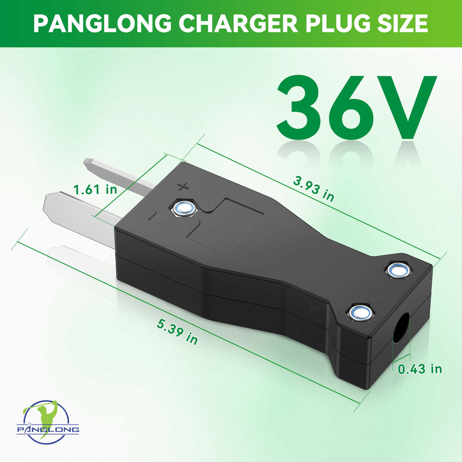 Golf Carts Crow Foot 2 Prong Charger Plug Suitable for Club Car and Yamaha(36 Volt) |Drive-up