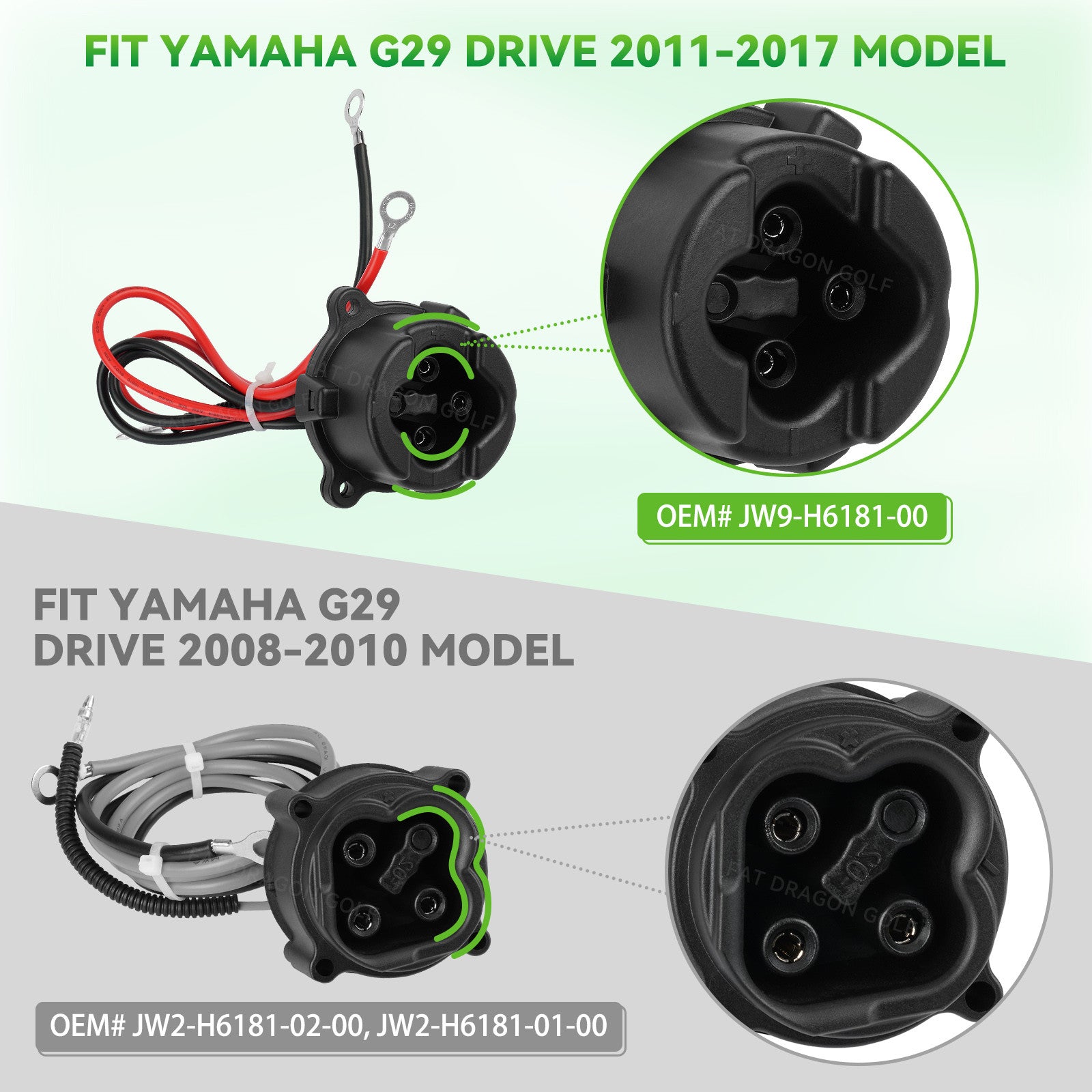 48V MAC DC Charger, Plug Powerwise Receptacle for Yamaha Electric 2011-2017 G29 |Drive-up