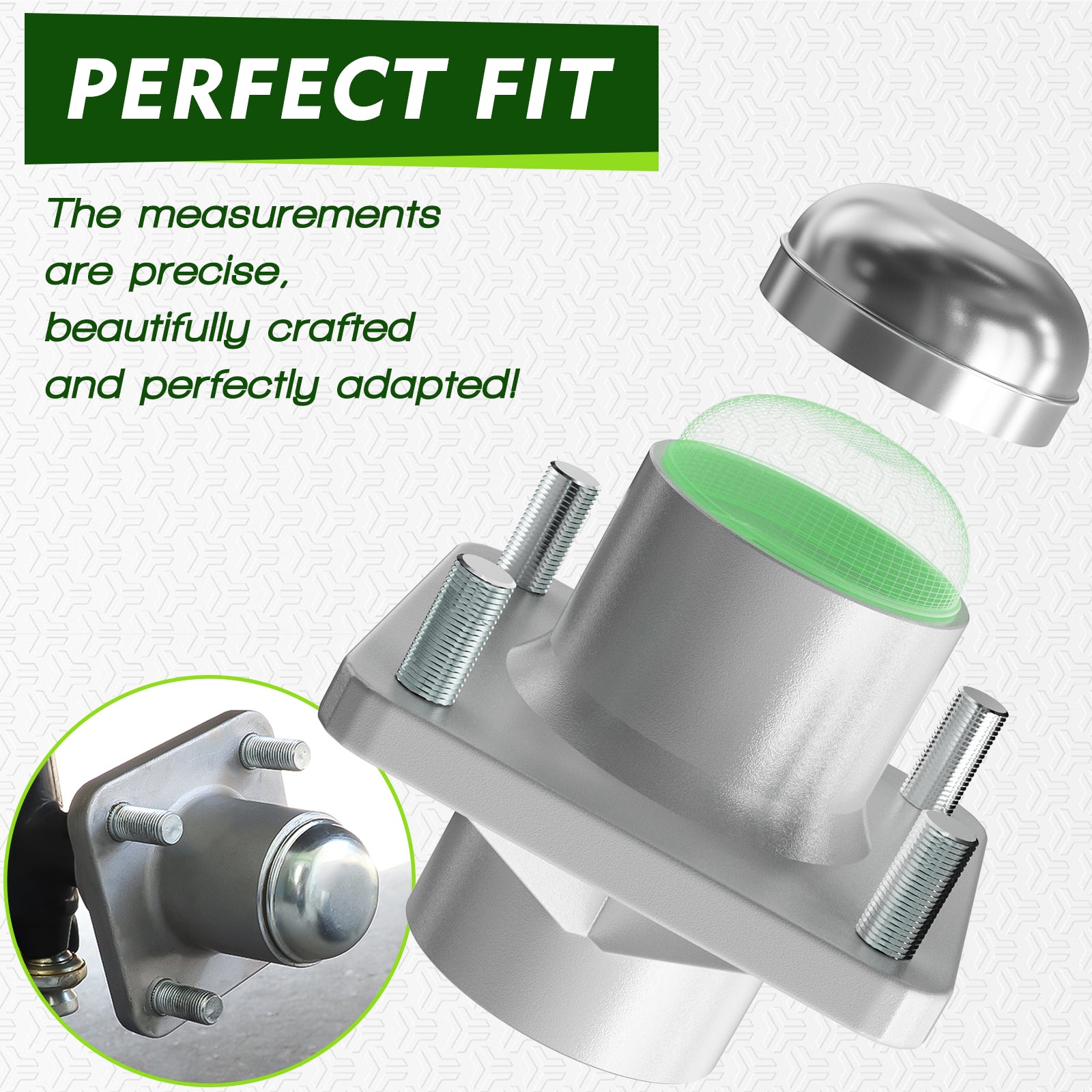 Golf Carts DS Aluminum Front Hub and Bearing Fit 1981-2003 Club Car DS, OEM #1011892 |Drive-up