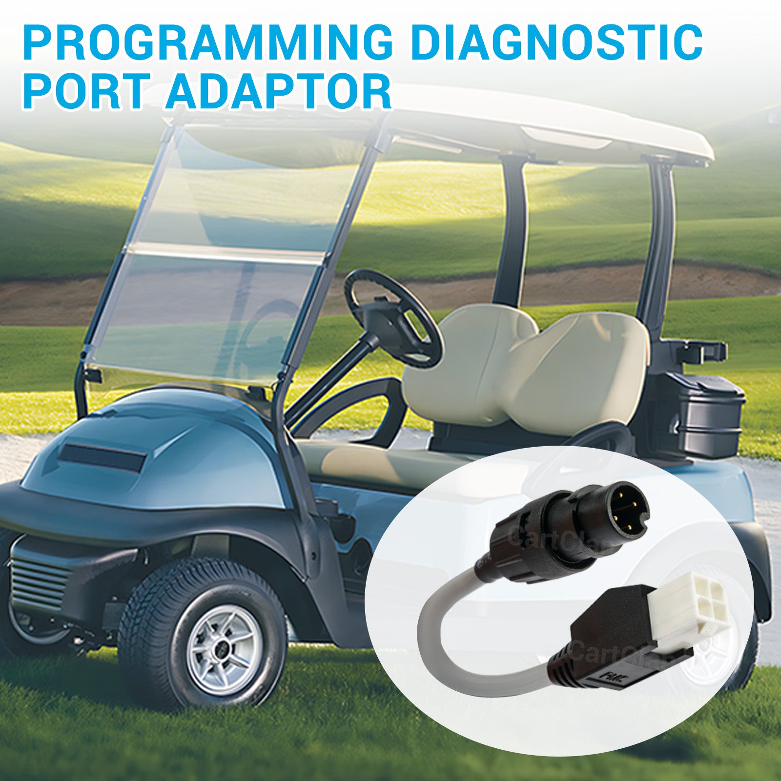 Programming Diagnostic Port Adaptor Suitable for Club Car Handheld Adapter 1307 Cable, 4 Pin Cable, Replace OEM# 102251501 |Drive-up