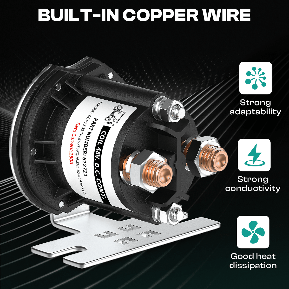 EZGO Golf Cart Solenoid for 48V TXT and MPT Vehicles | Drive-up